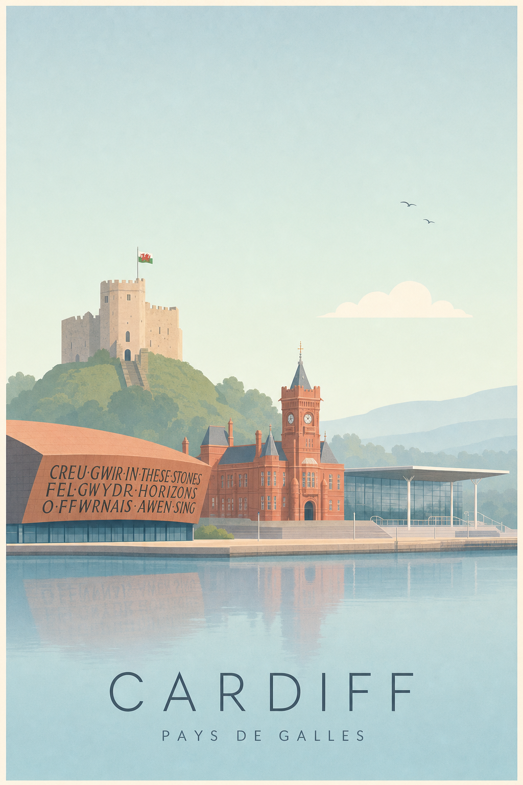 Affiche de Cardiff - Poster Calme