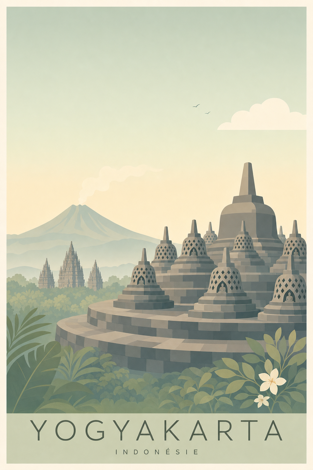 Affiche de Yogyakarta - Poster Calme