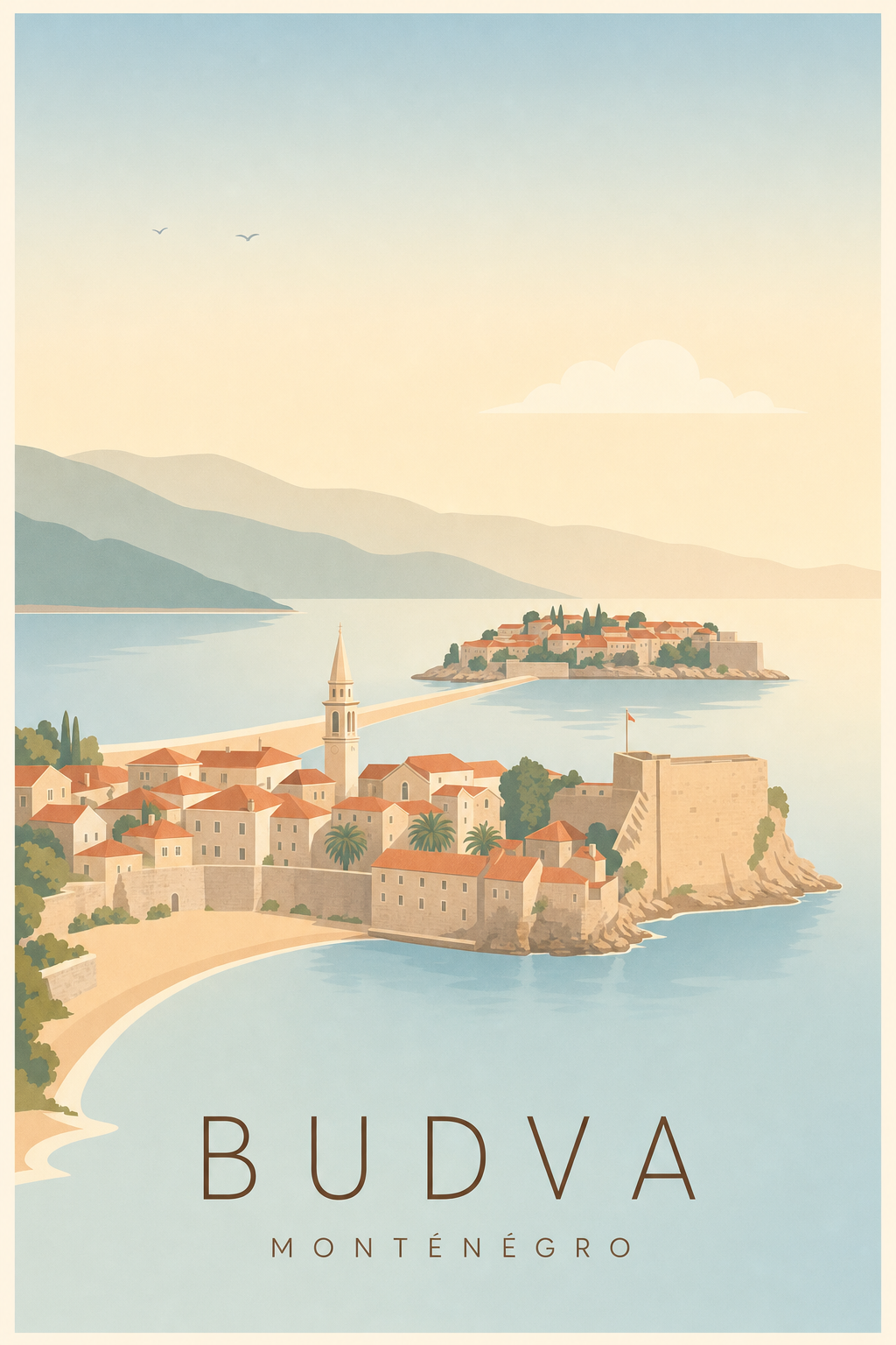 Affiche de Budva - Poster Calme