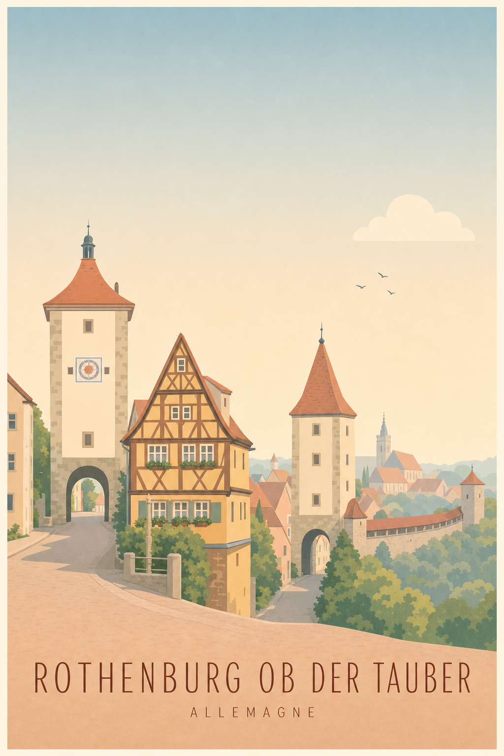 Affiche de Rothenburg ob der Tauber - Poster Calme