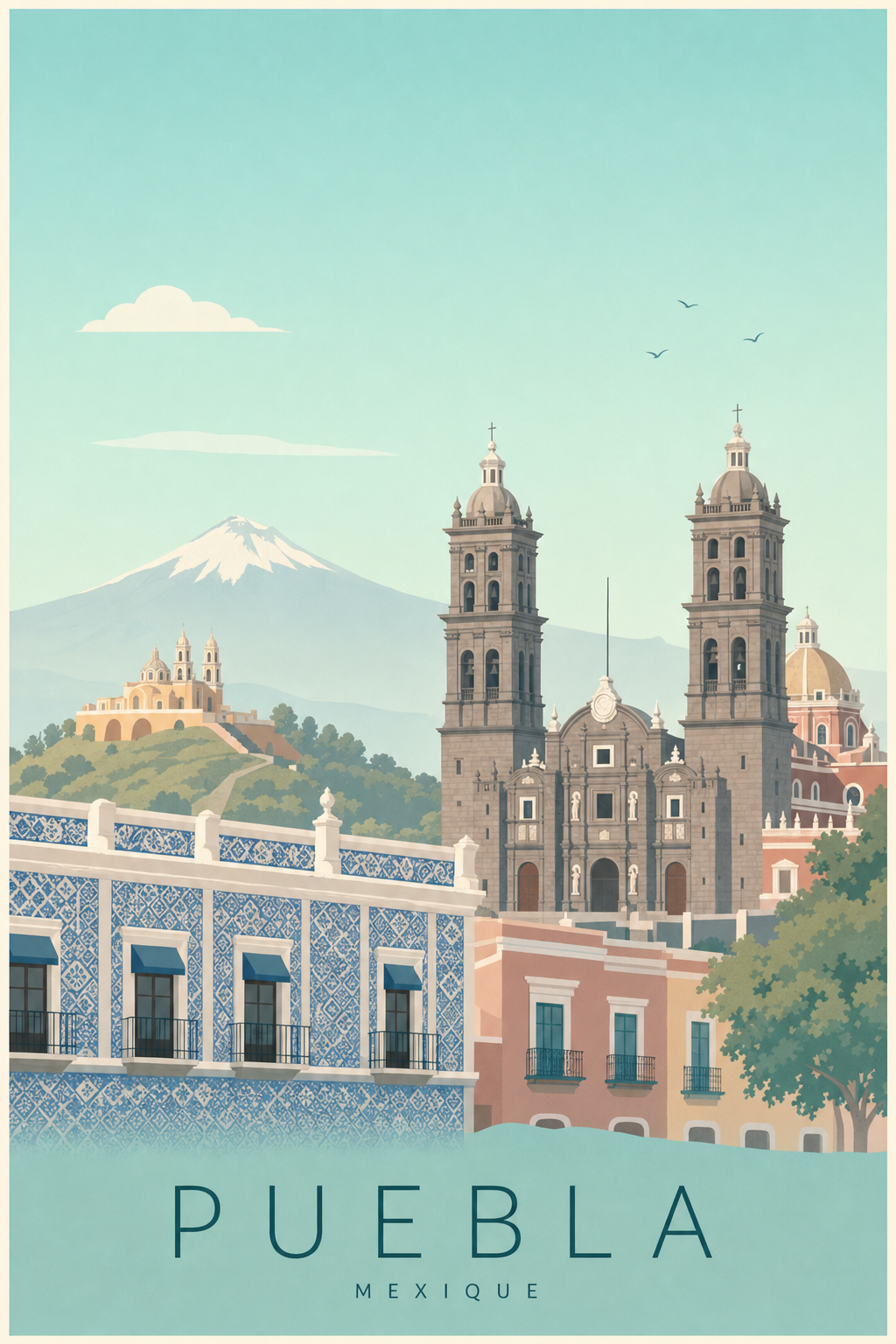 Affiche de Puebla - Poster Calme