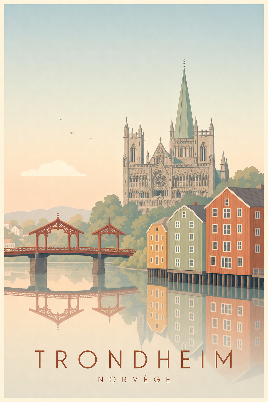 Affiche de Trondheim - Poster Calme