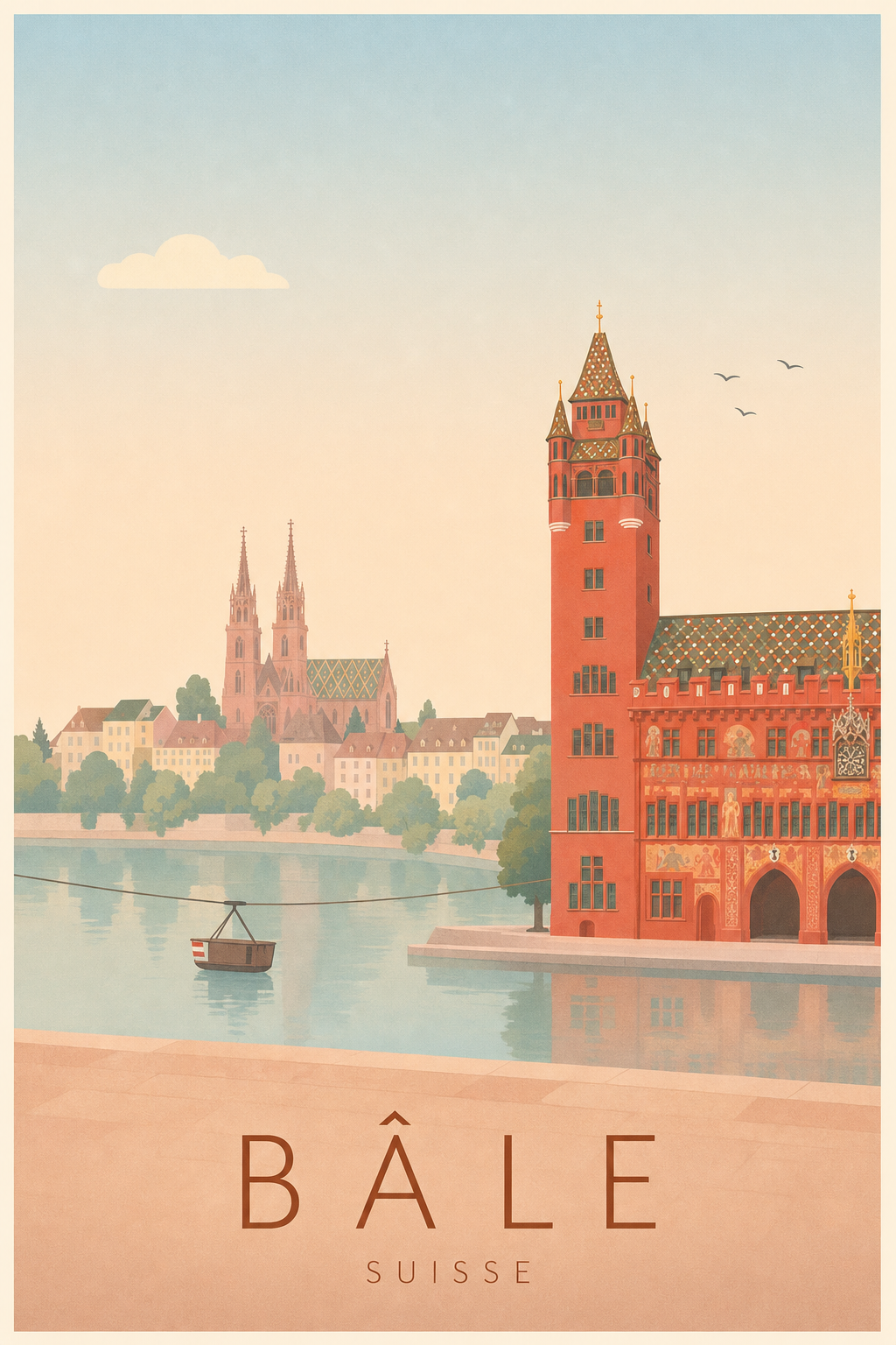Affiche de Bâle - Poster Calme