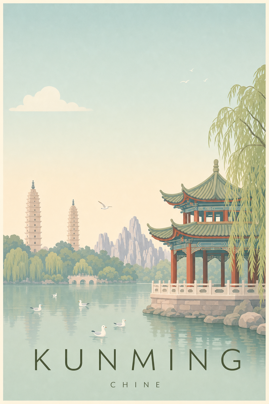 Affiche de Kunming - Poster Calme