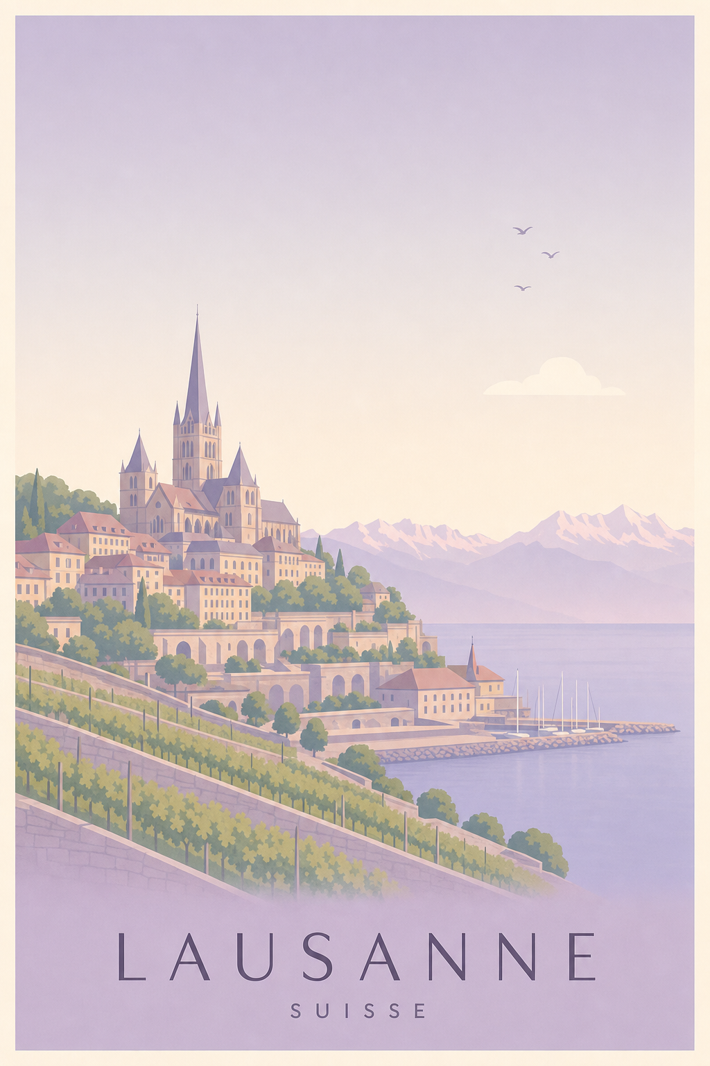 Affiche de Lausanne - Poster Calme