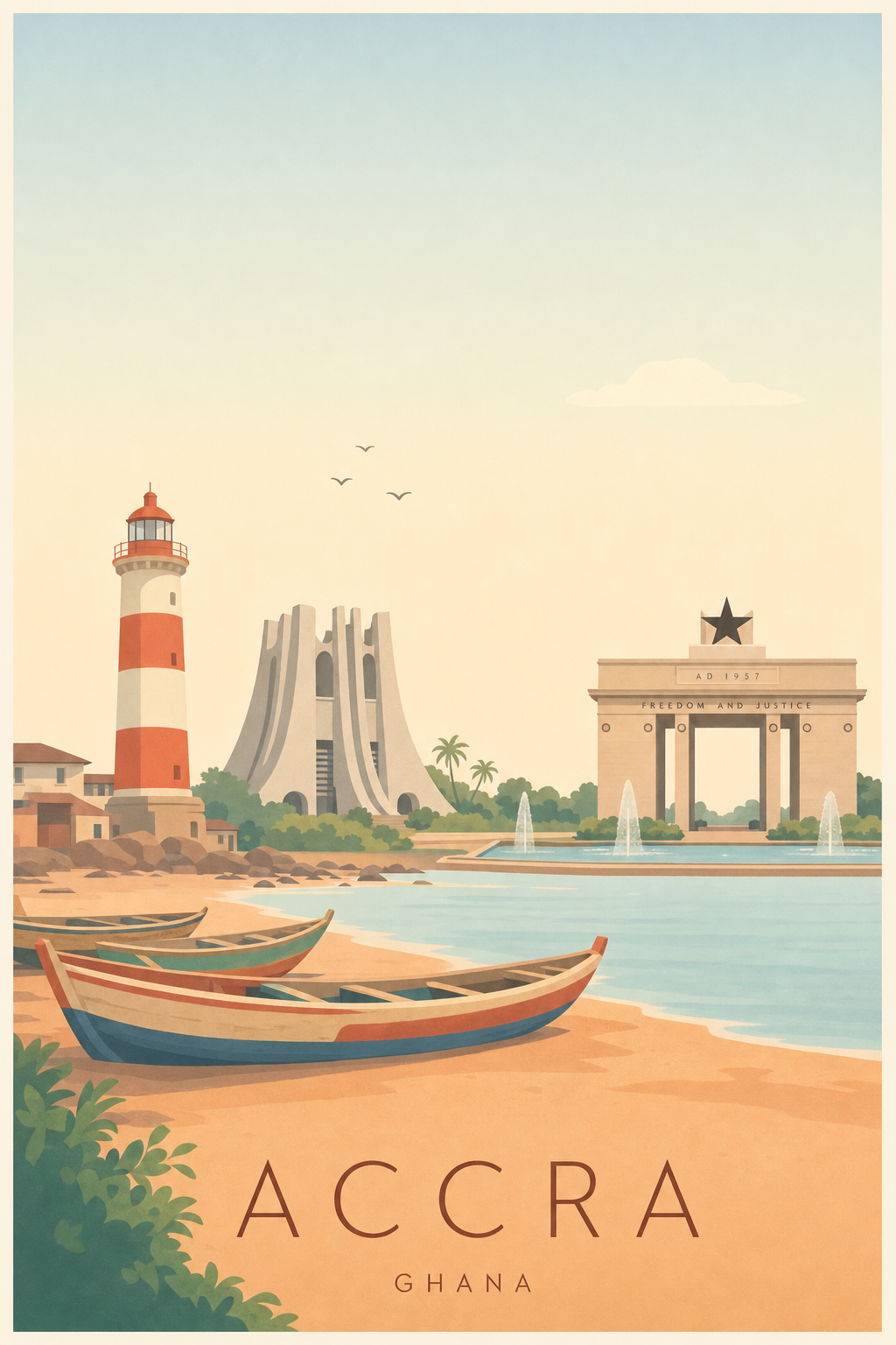 Affiche d'Accra - Poster Calme