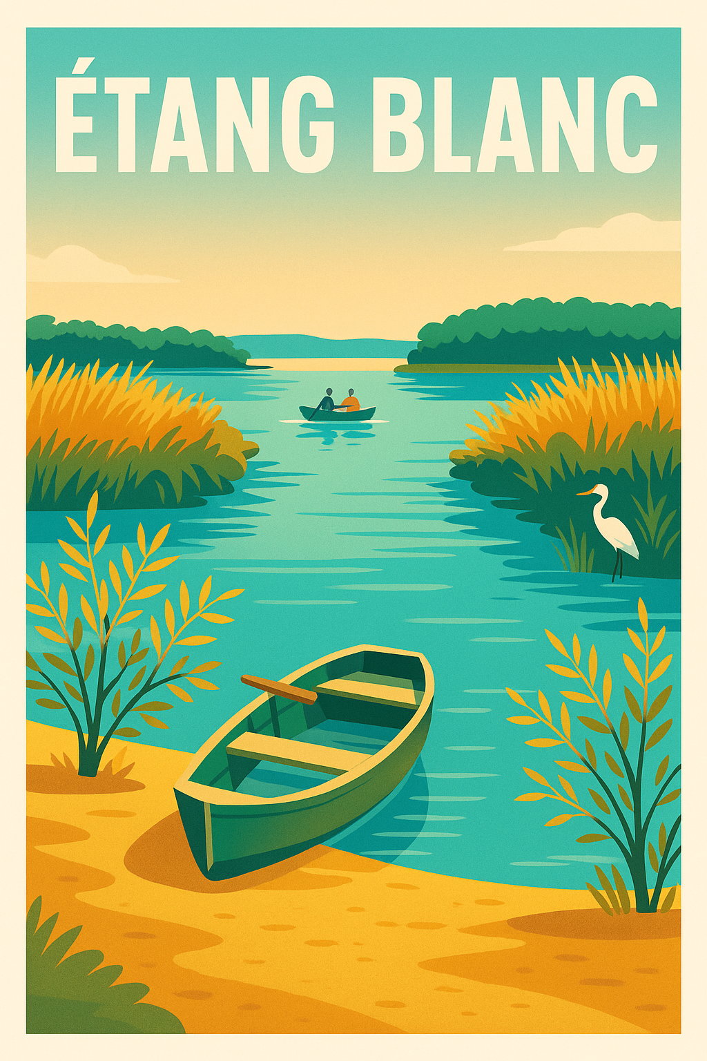 Affiche de Étang Blanc - Sérénité sauvage au cœur des Landes