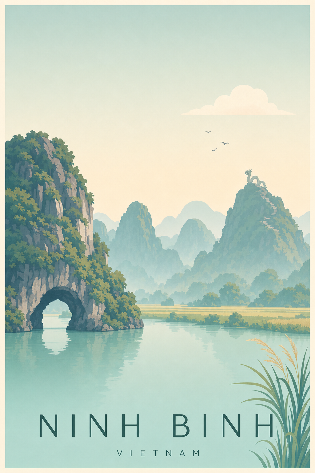 Affiche de Ninh Binh - Poster Calme
