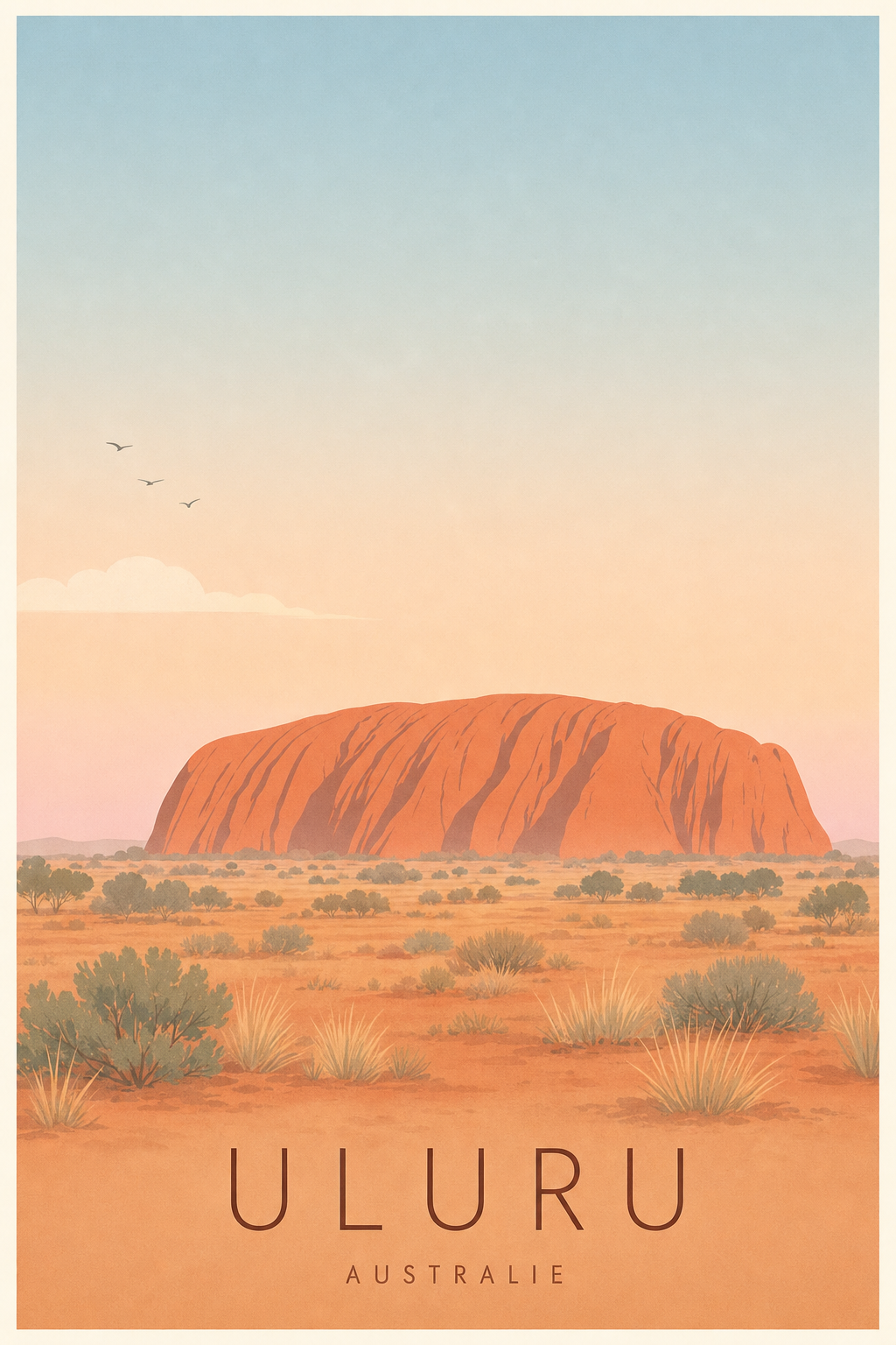 Affiche d'Uluru - Poster Calme