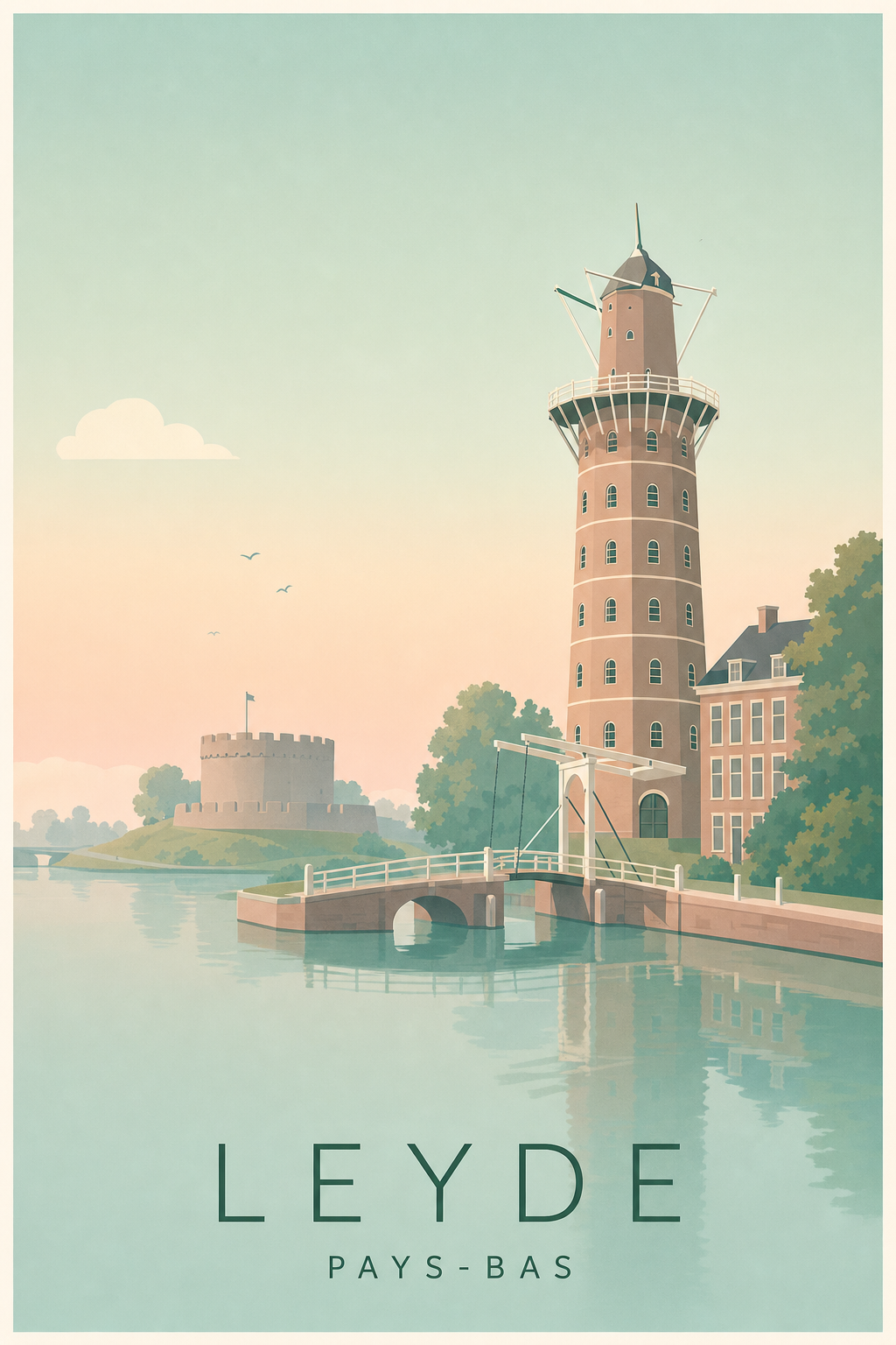 Affiche de Leyde - Poster Calme
