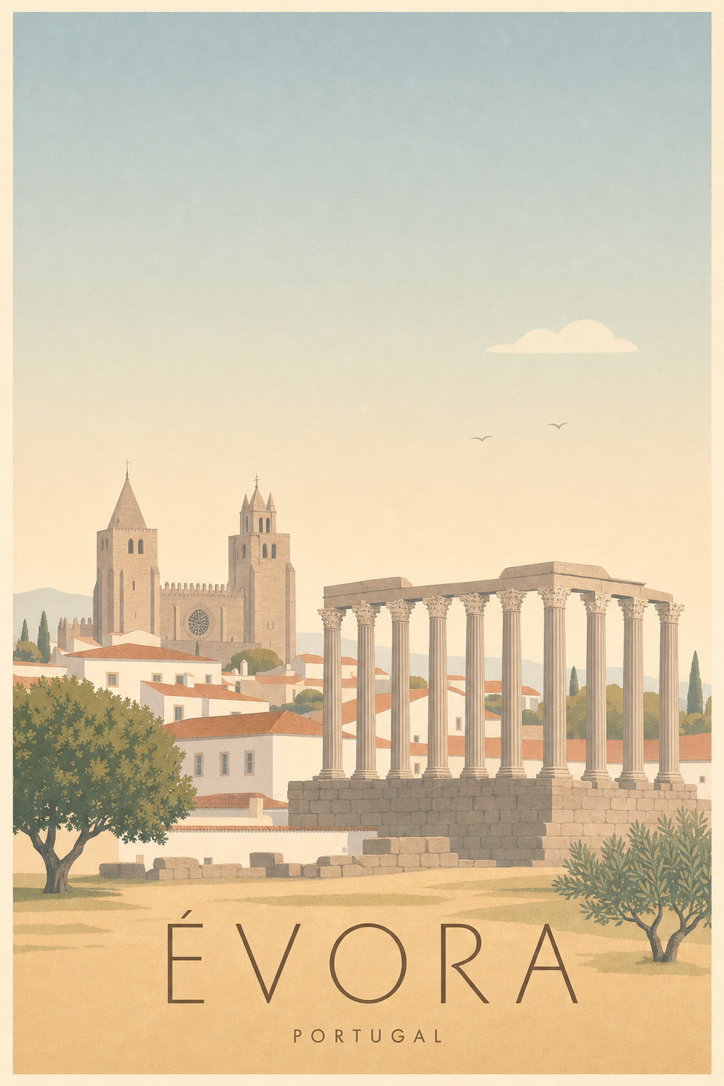 Affiche d'Évora - Poster Calme