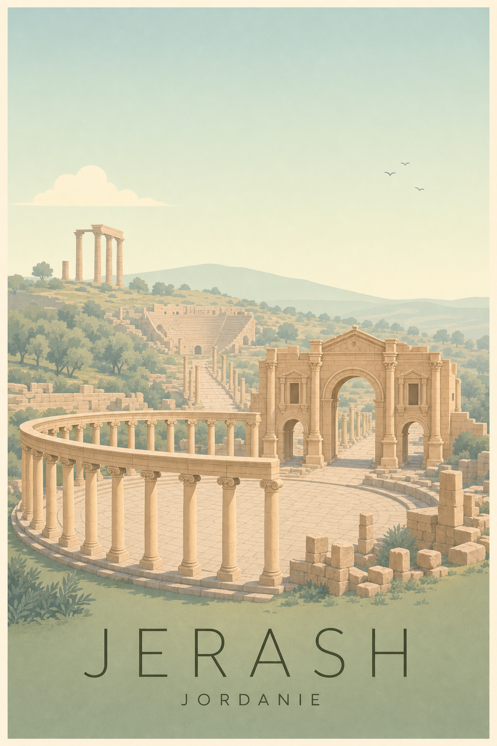 Affiche de Jerash - Poster Calme