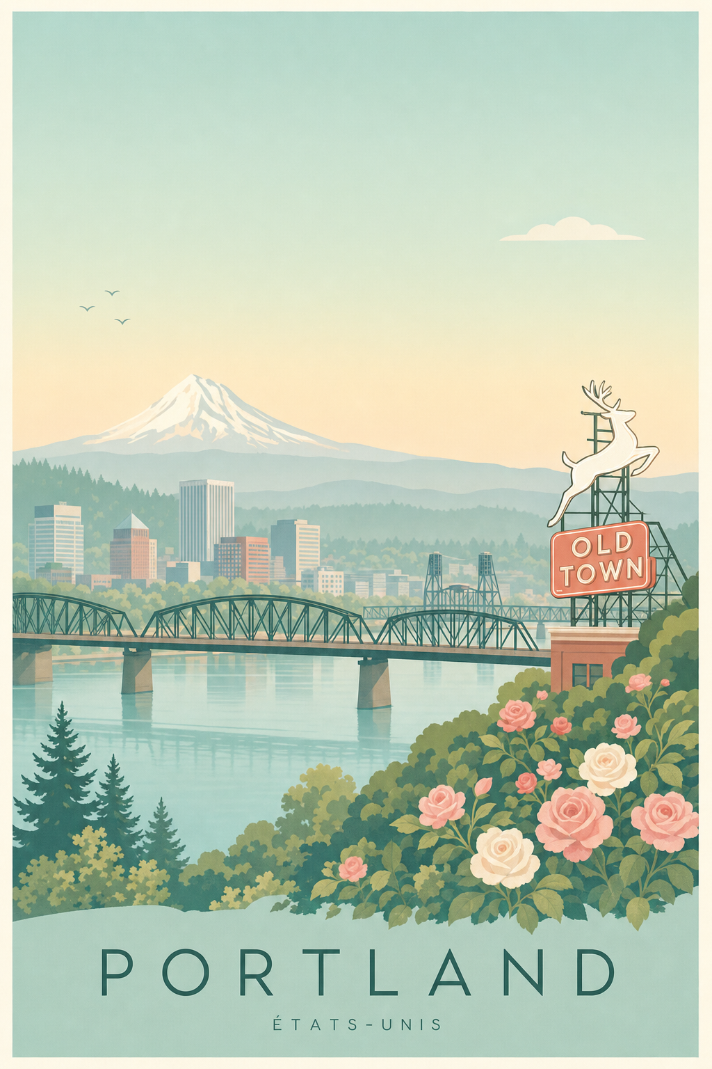 Affiche de Portland - Poster Calme
