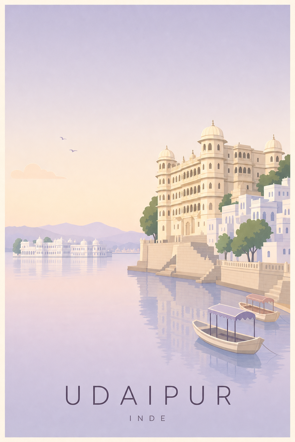 Affiche d'Udaipur - Poster Calme
