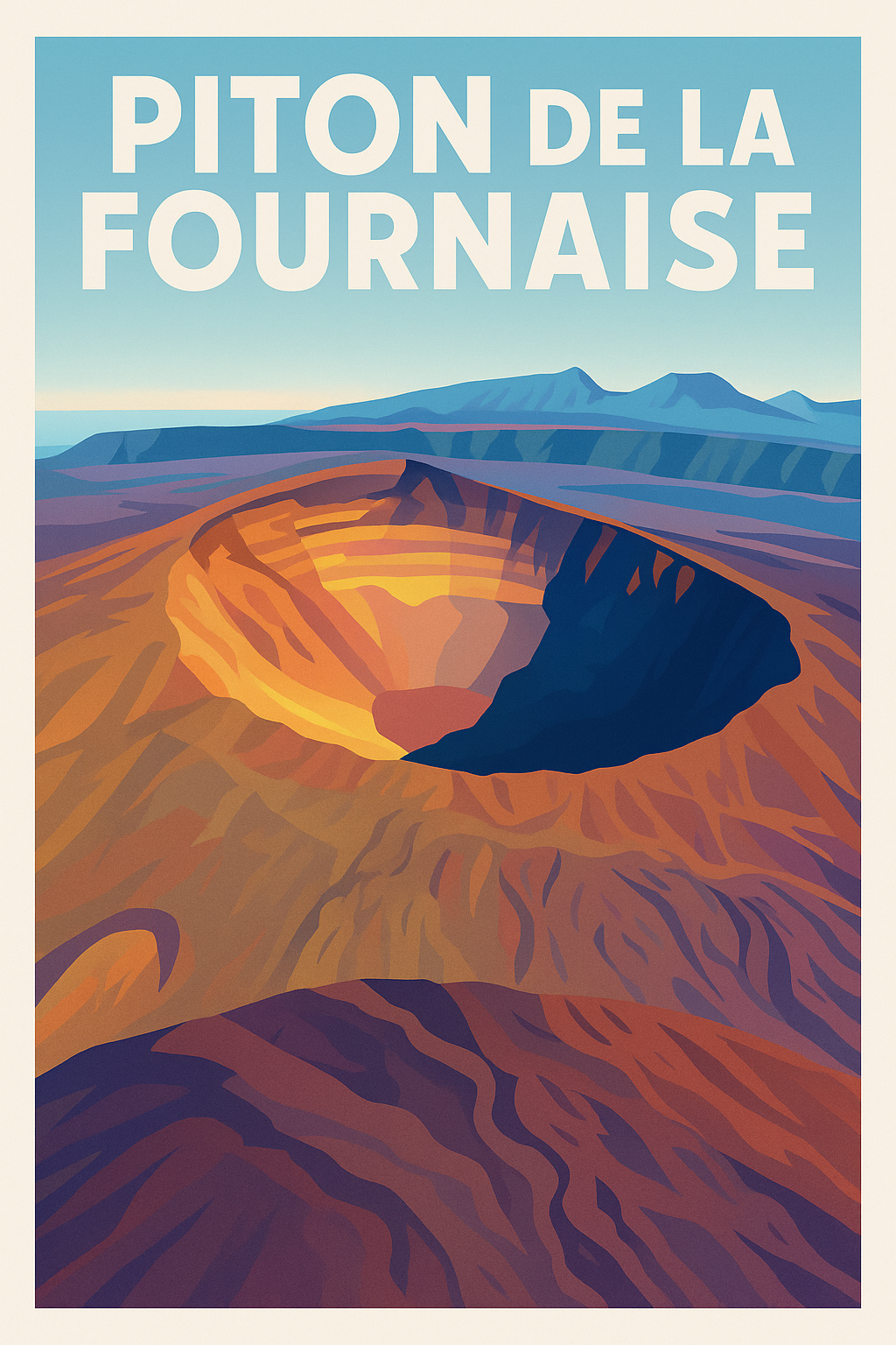 Affiche de Piton de la Fournaise - L'éclat majestueux du volcan volcanique