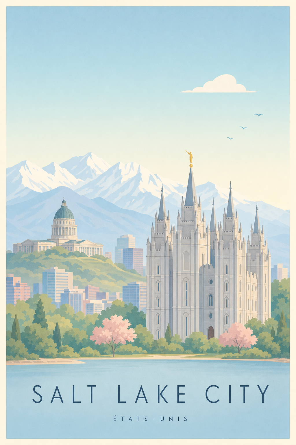 Affiche de Salt Lake City - Poster Calme