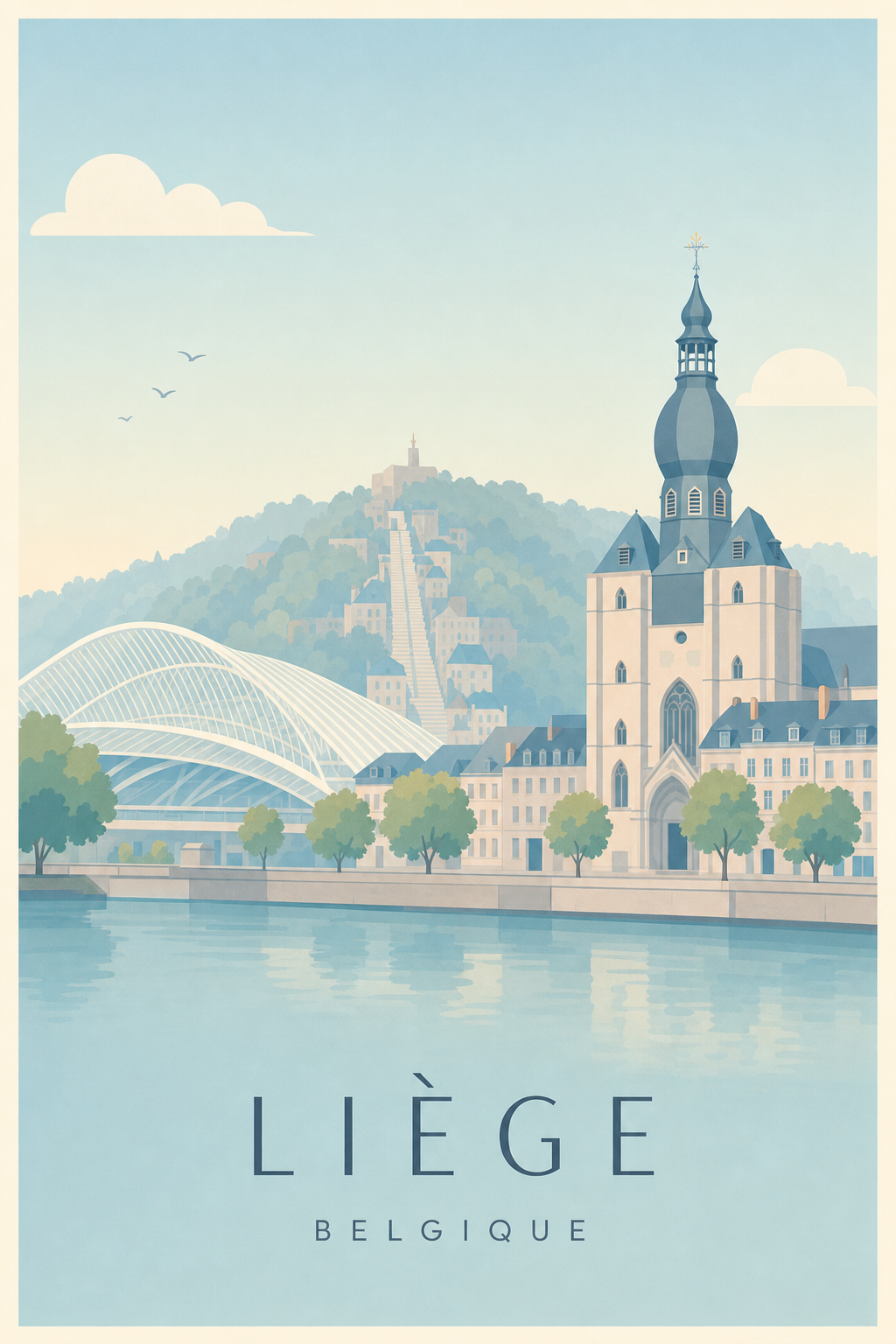Affiche de Liège - Poster Calme