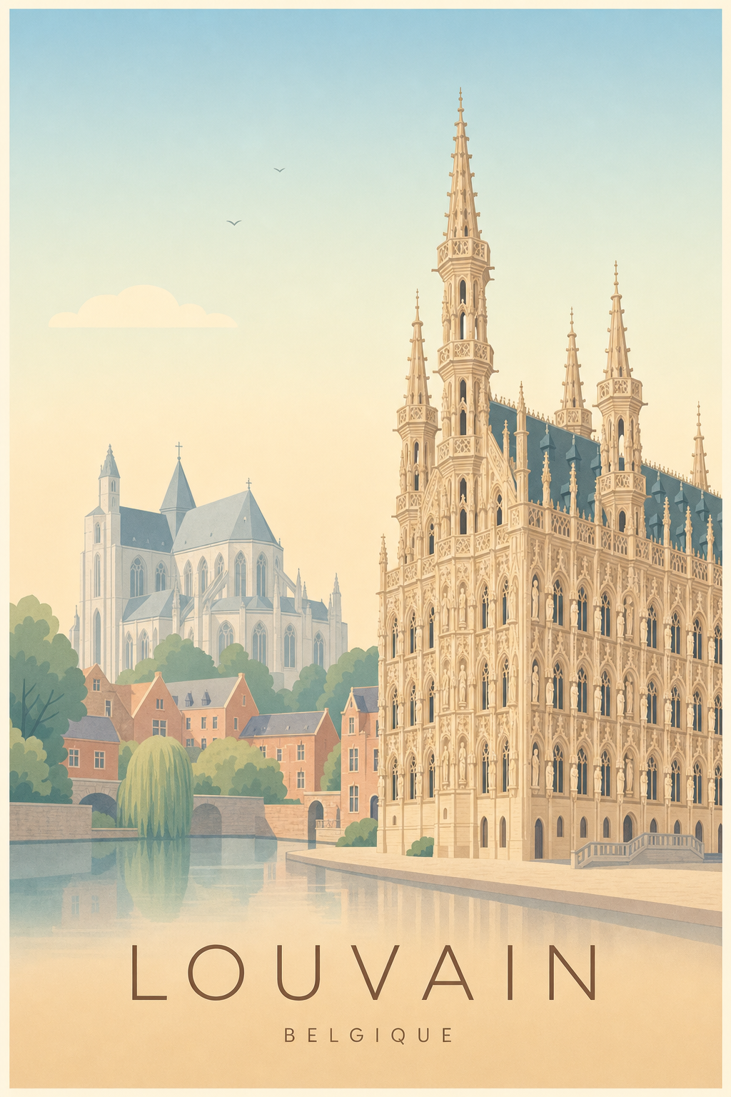 Affiche de Louvain - Poster Calme