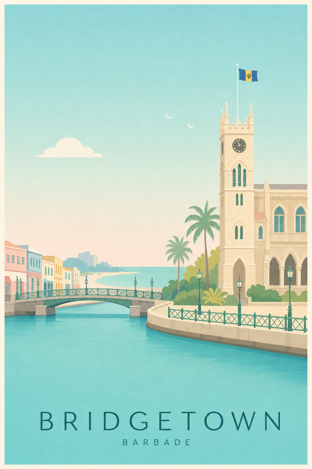 Affiche de Bridgetown - Poster Calme