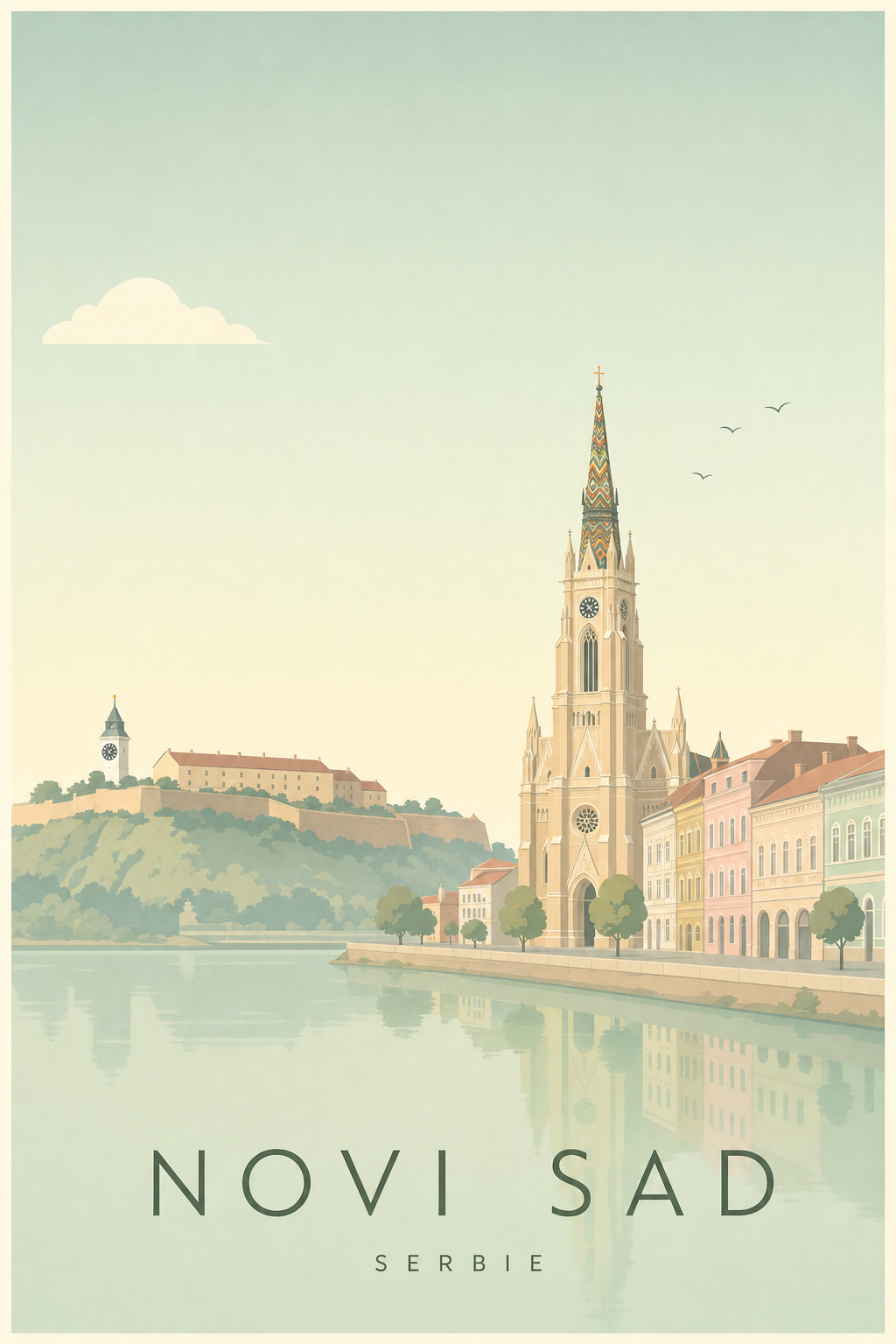 Affiche de Novi Sad - Poster Calme