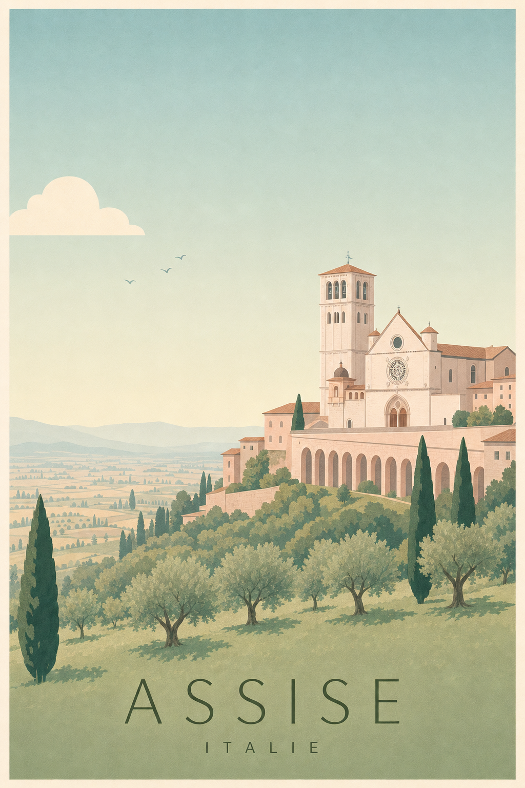 Affiche d'Assise - Poster Calme
