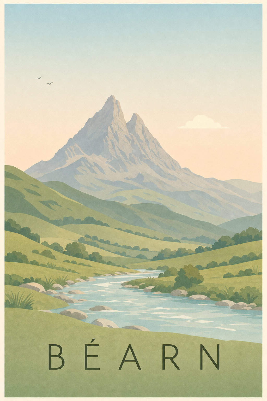 Affiche du Béarn - Poster de Pau