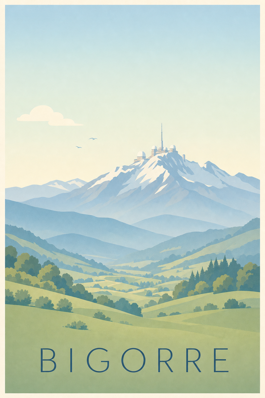 Affiche de la Bigorre - Poster du pic du Midi de Bigorre
