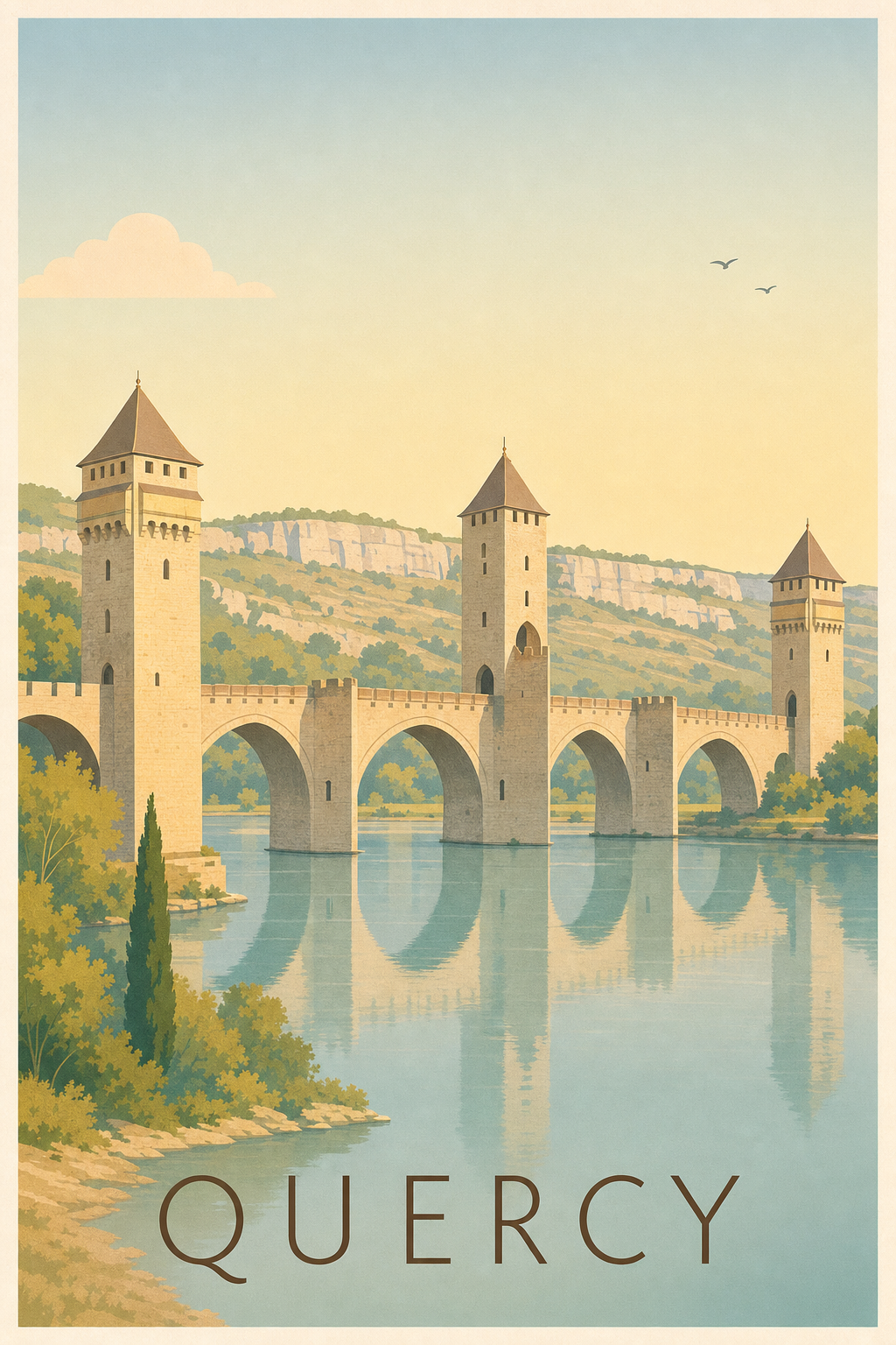 Affiche du Quercy - Poster du pont Valentré