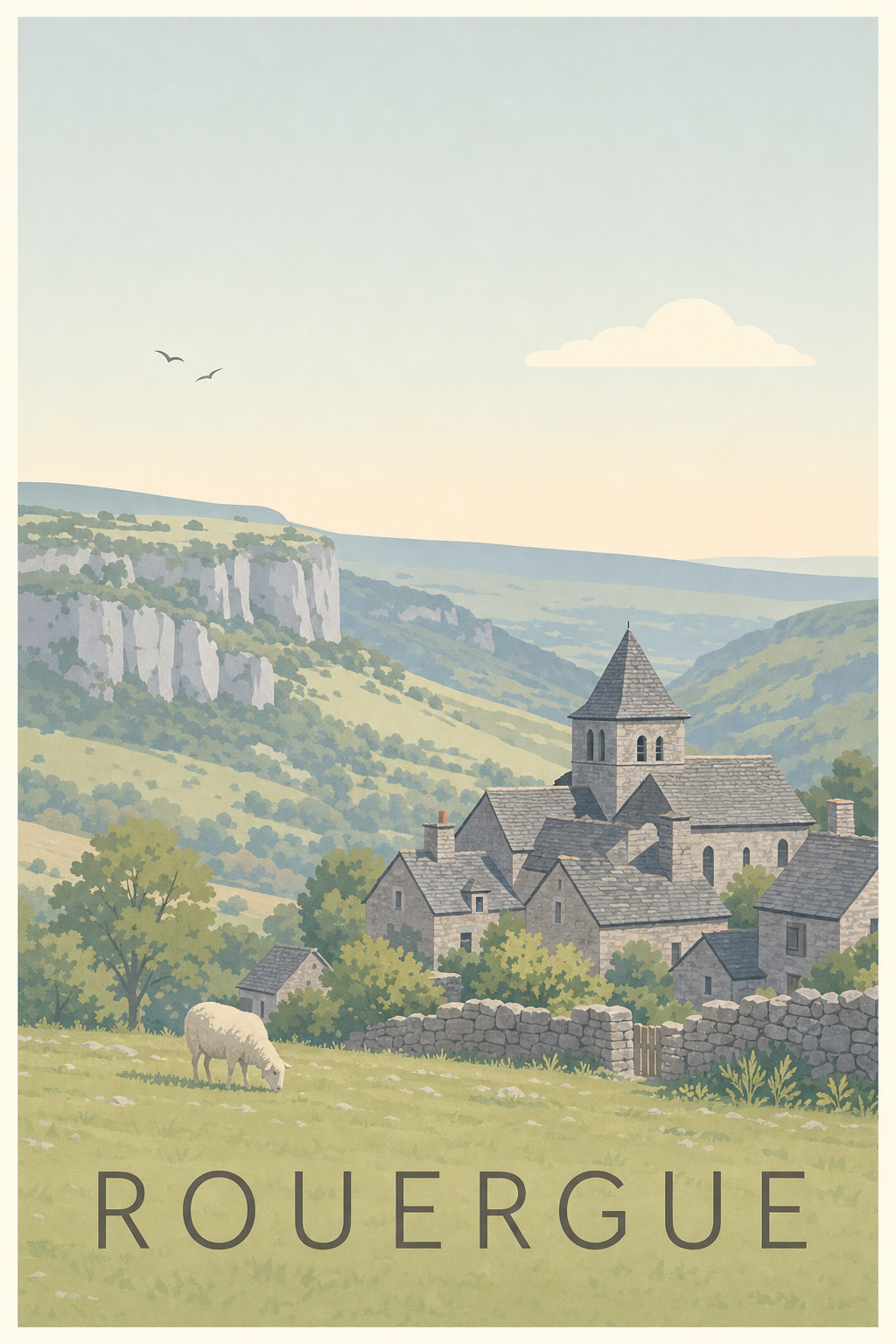 Affiche du Rouergue - Poster de l'Aveyron