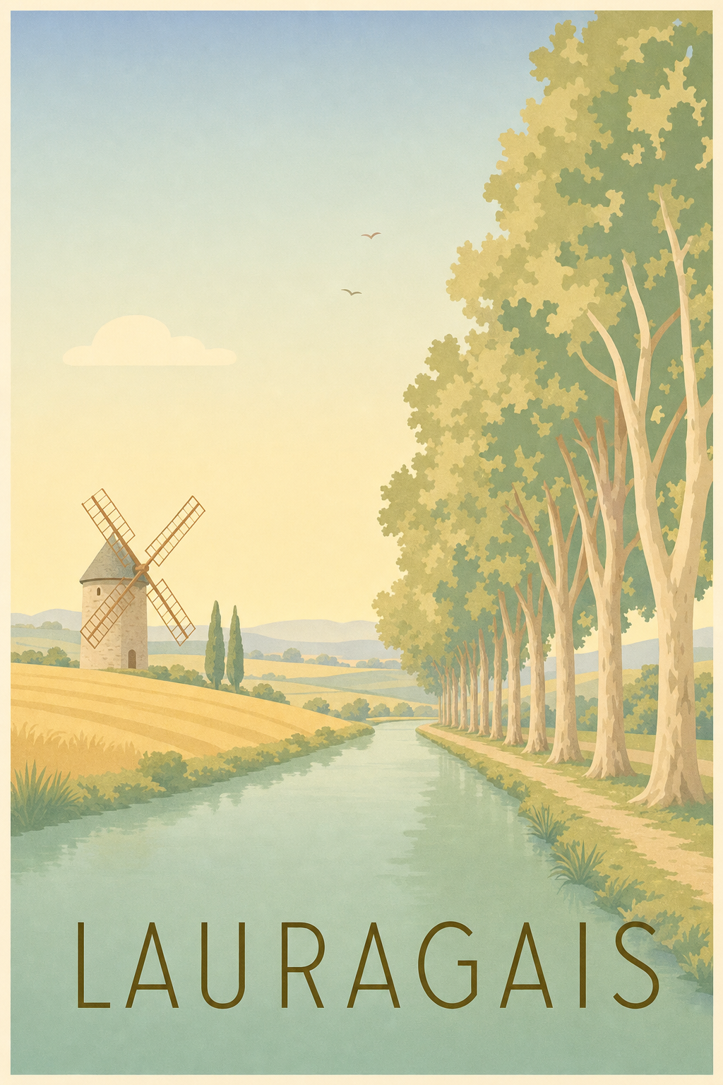 Affiche du Lauragais - Poster du canal du Midi