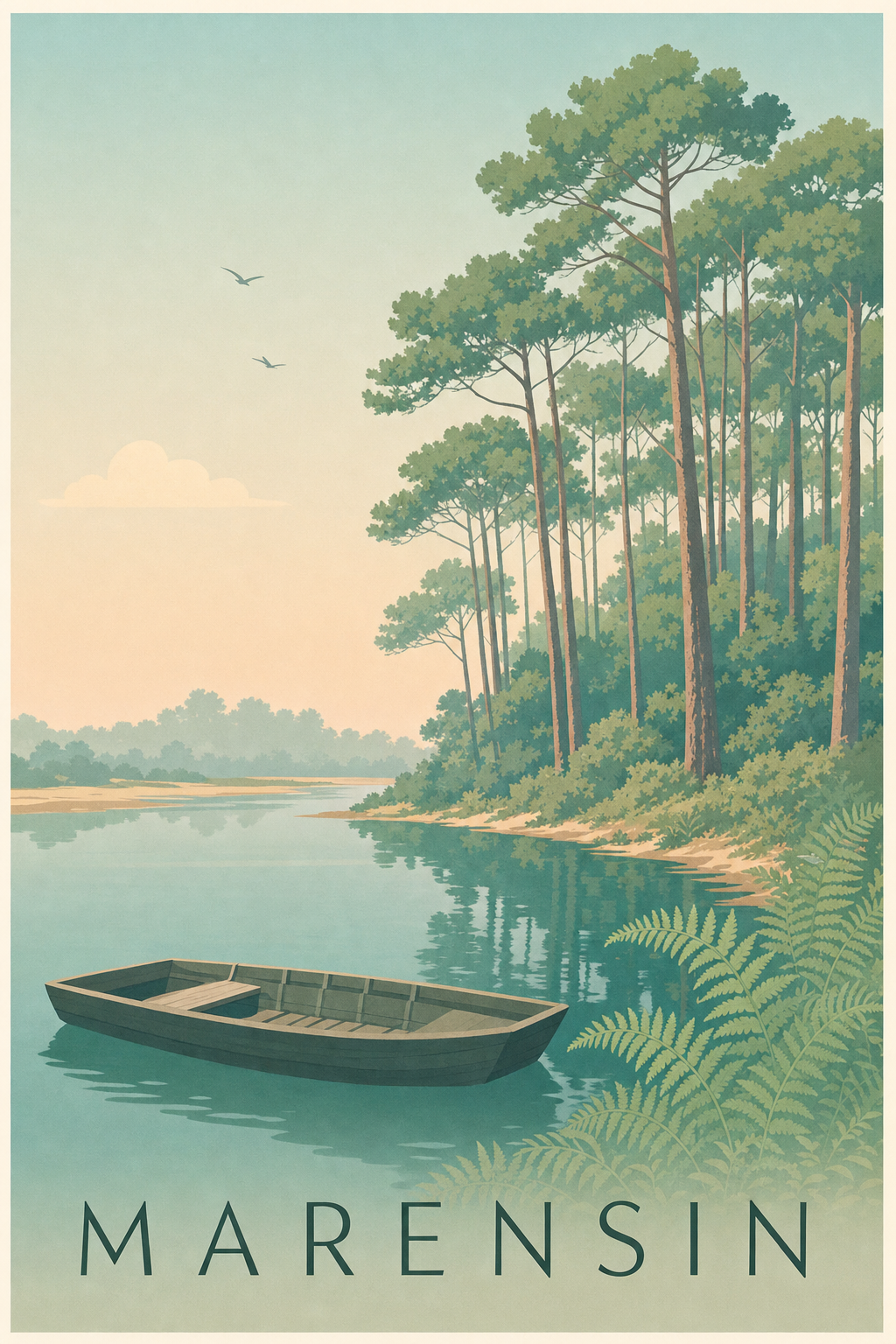 Affiche du Marensin - Poster du courant d'Huchet
