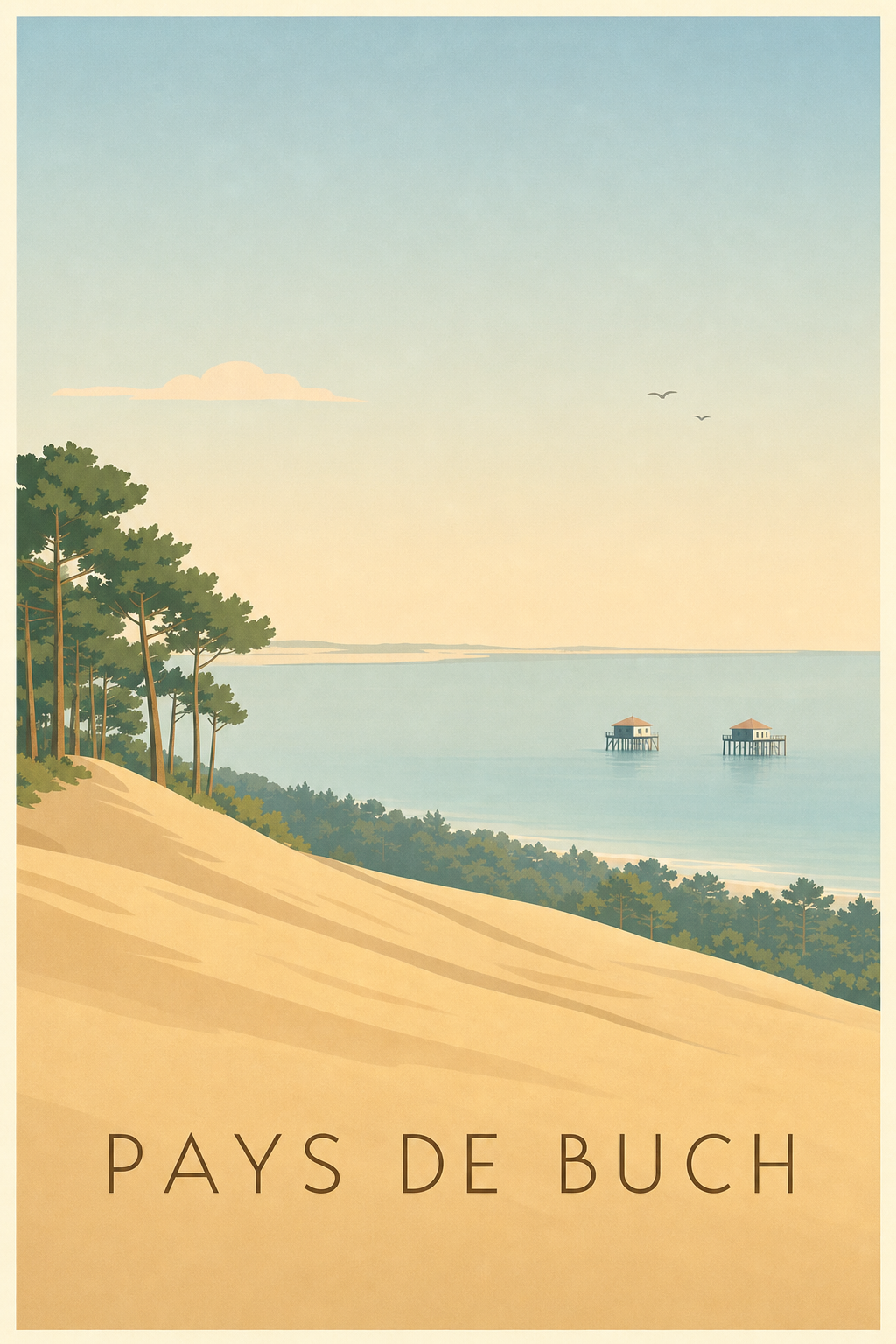 Affiche du Pays de Buch - Poster de la dune du Pilat
