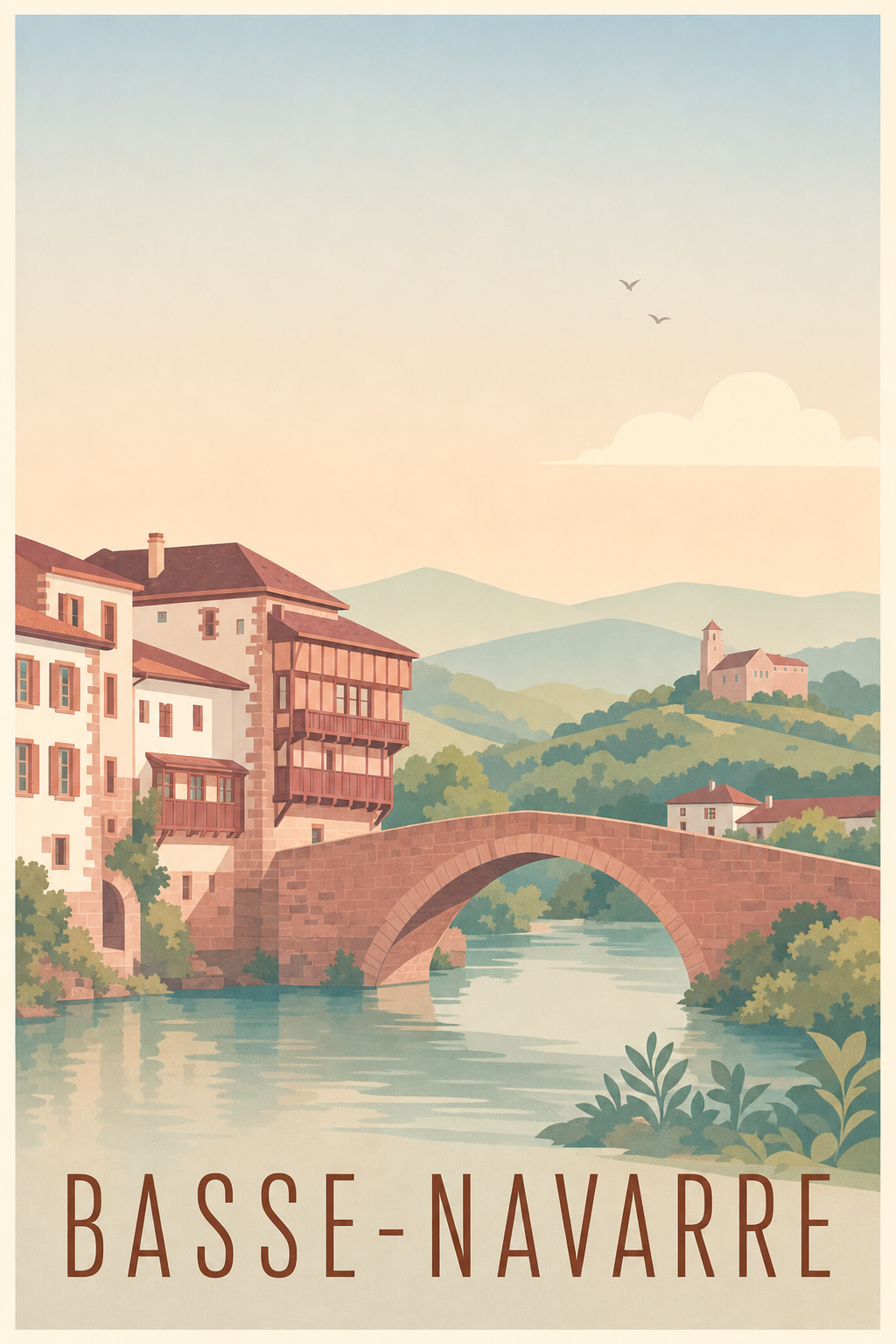 Affiche de la Basse-Navarre - Poster de Saint-Jean-Pied-de-Port