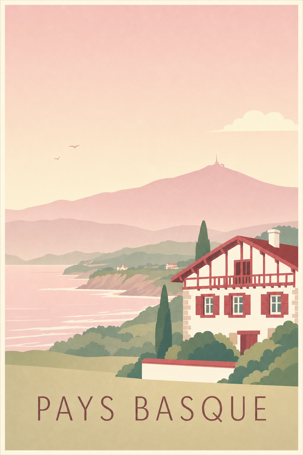 Affiche du Pays basque - Poster de Bayonne