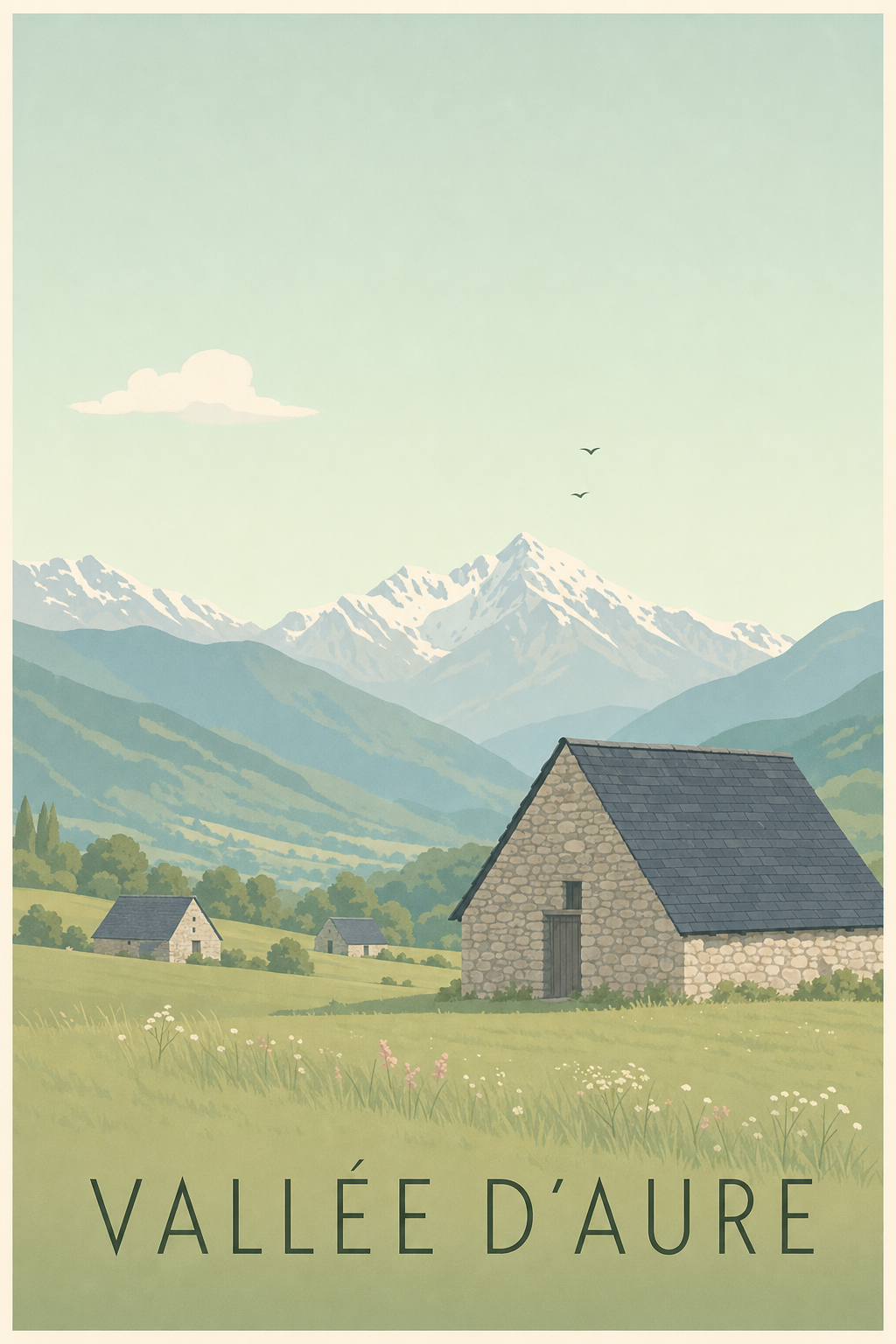 Affiche de la Vallée d'Aure - Poster de Saint-Lary