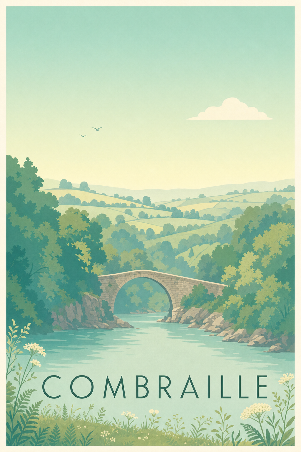 Affiche de la Combraille - Poster des gorges de la Sioule