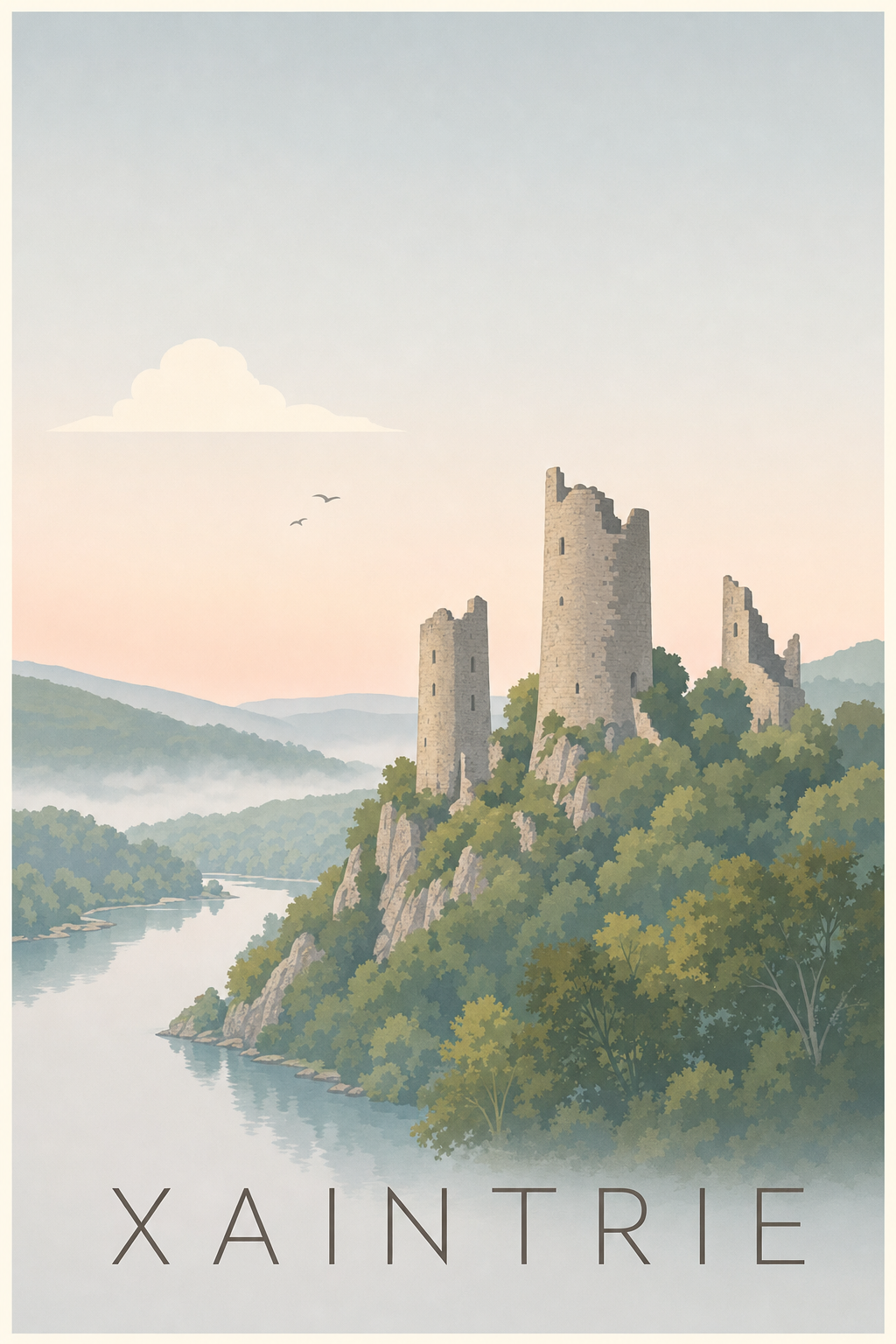 Affiche de la Xaintrie - Poster des tours de Merle