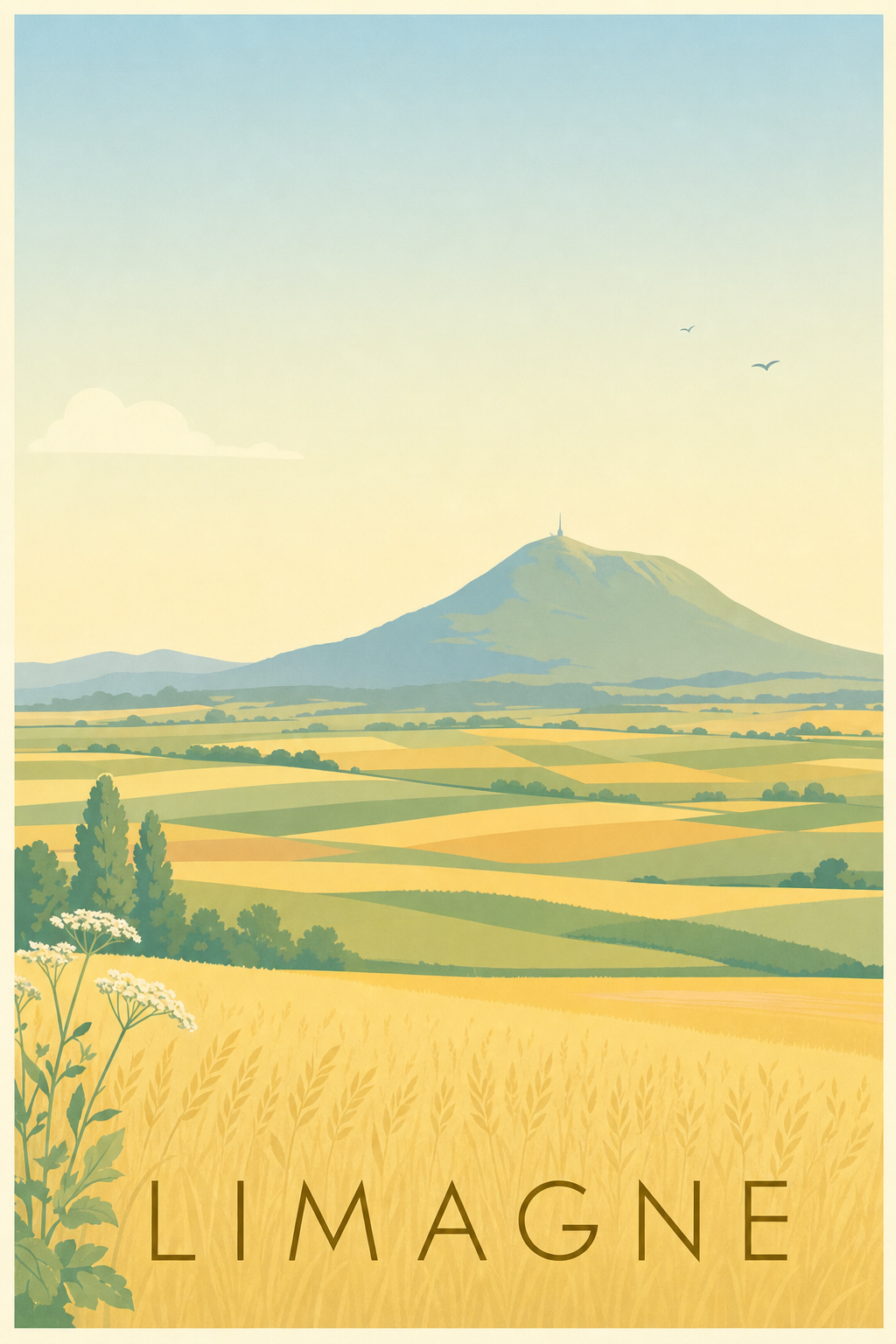 Affiche de la Limagne - Poster d'Auvergne