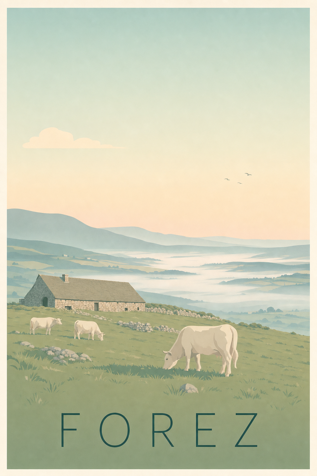 Affiche du Forez - Poster de Montbrison