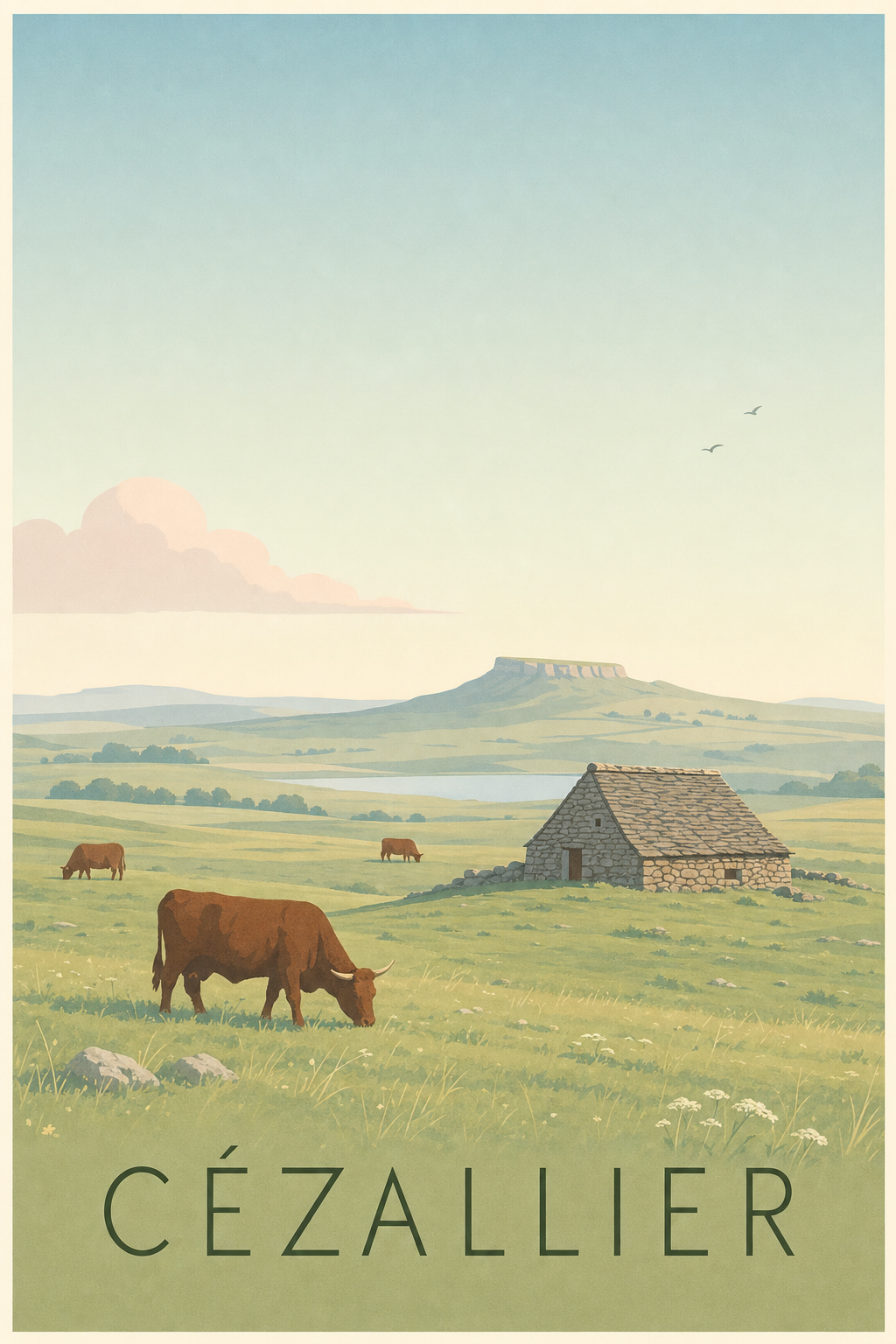 Affiche du Cézallier - Poster du Cantal