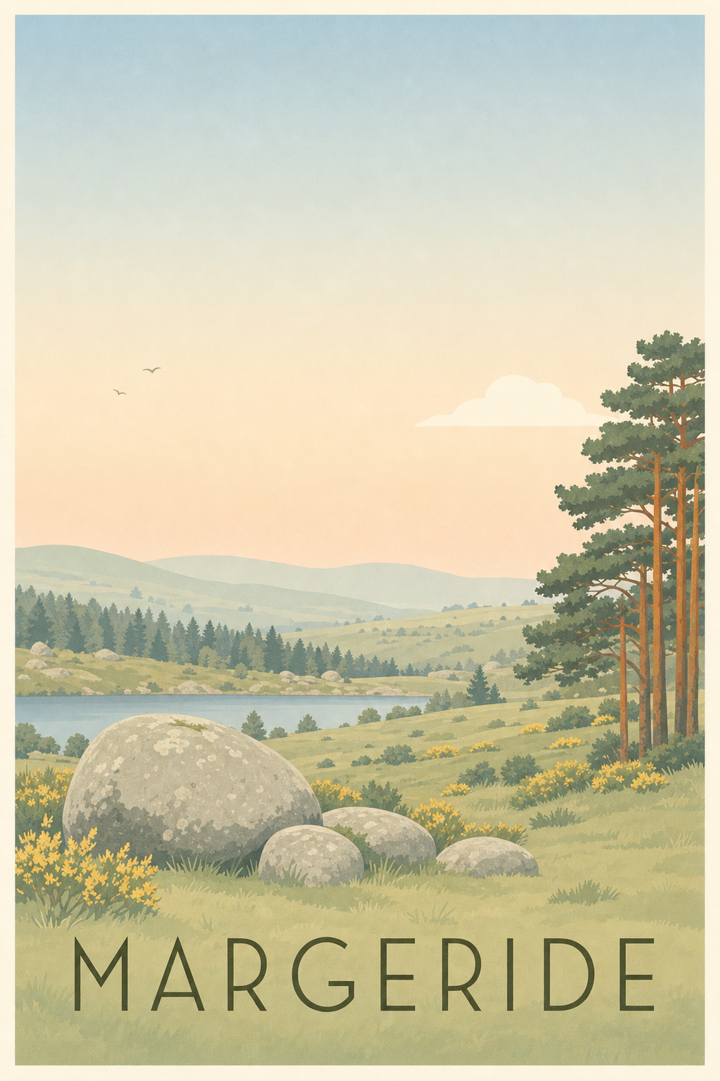 Affiche de la Margeride - Poster du Massif central