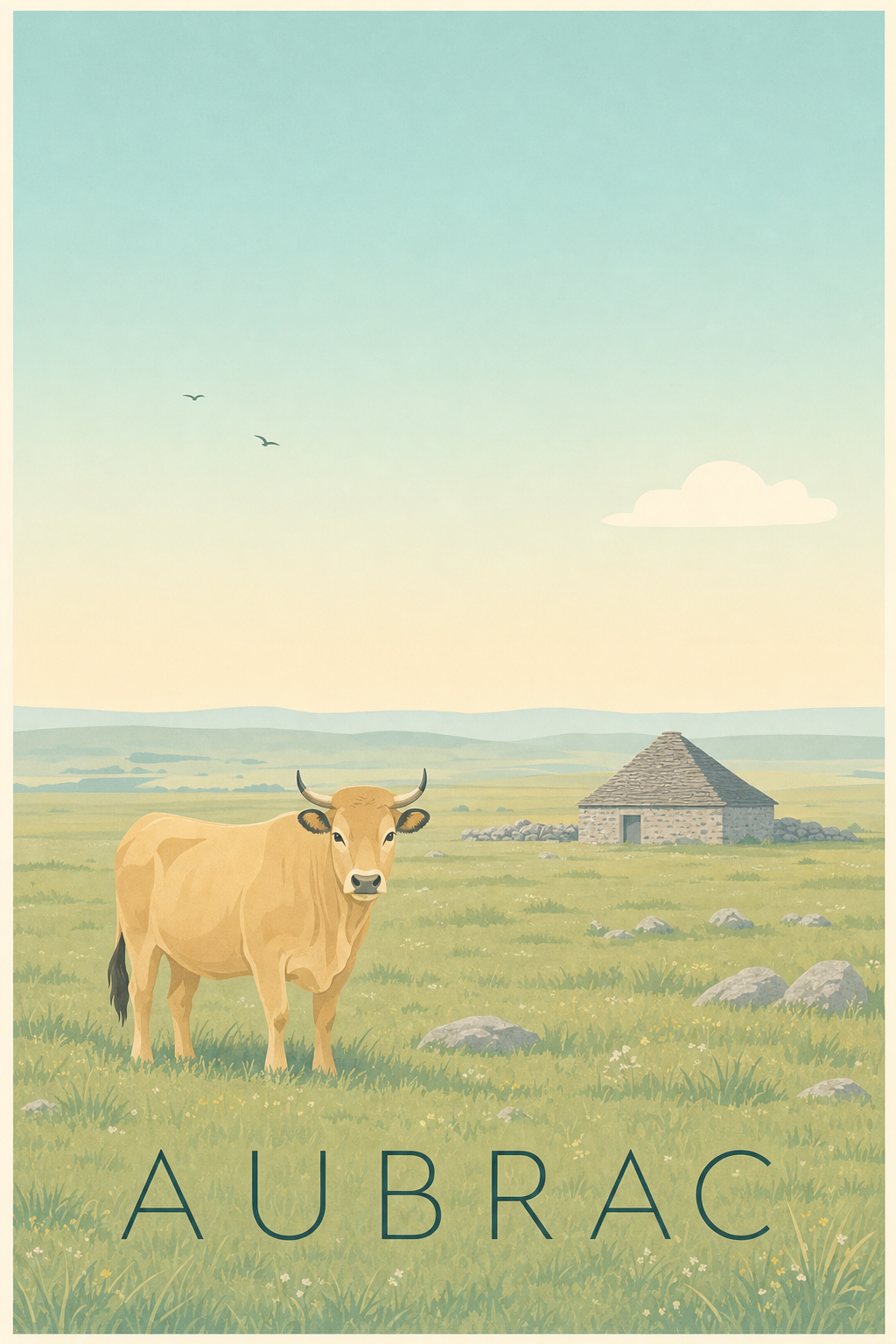 Affiche de l'Aubrac - Poster de Laguiole