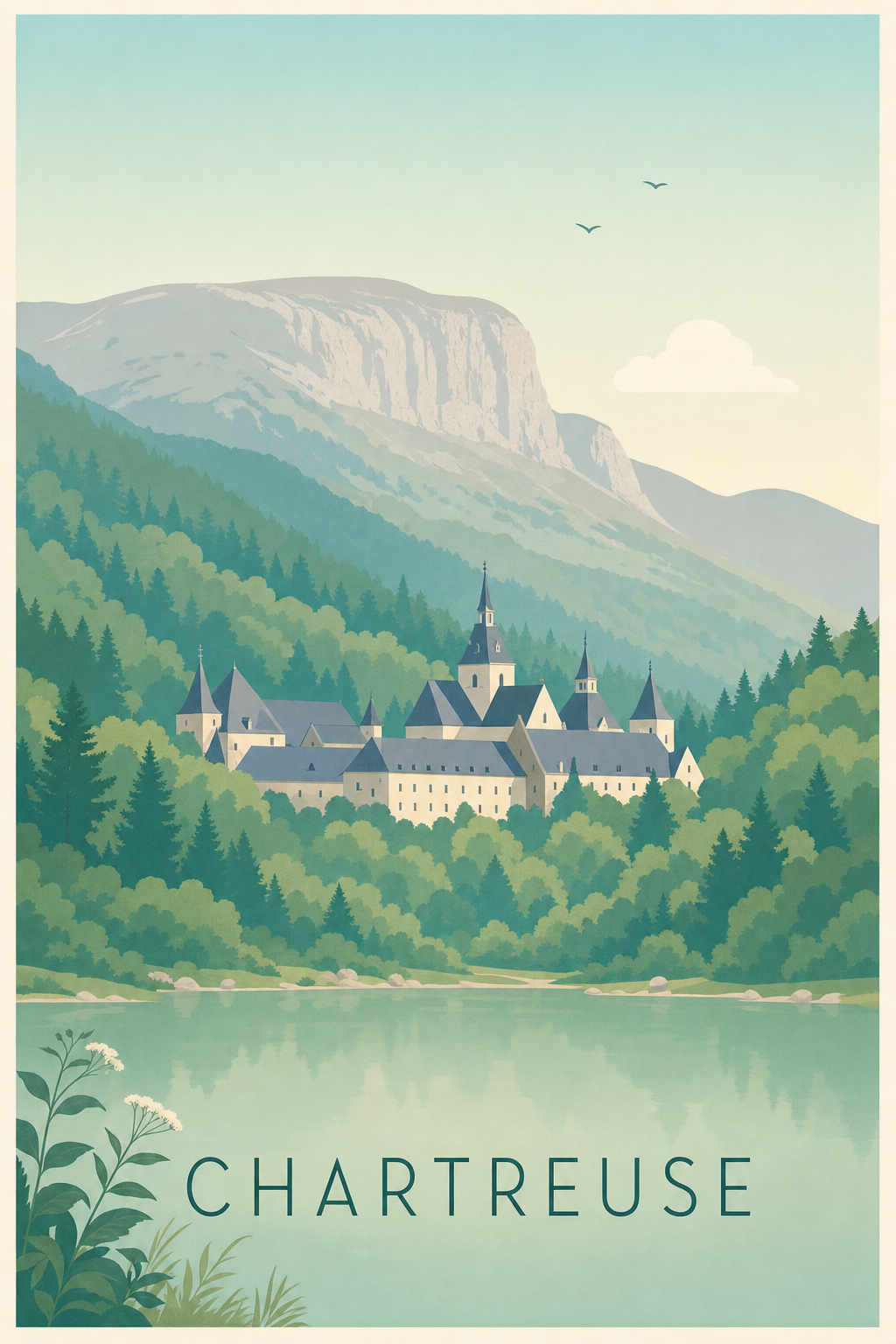 Affiche de la Chartreuse - Poster du monastère de la Grande Chartreuse