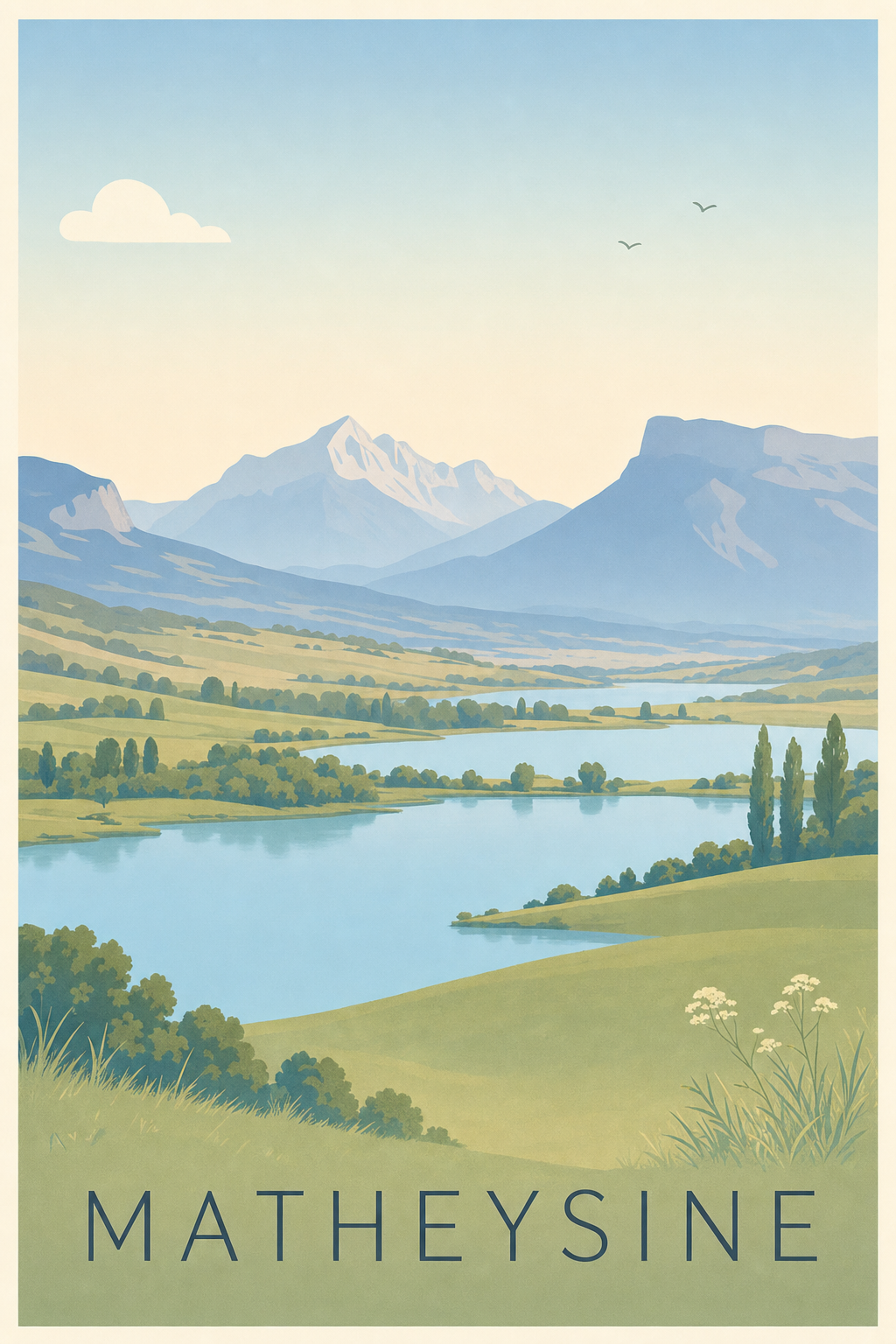 Affiche de la Matheysine - Poster des lacs de Laffrey