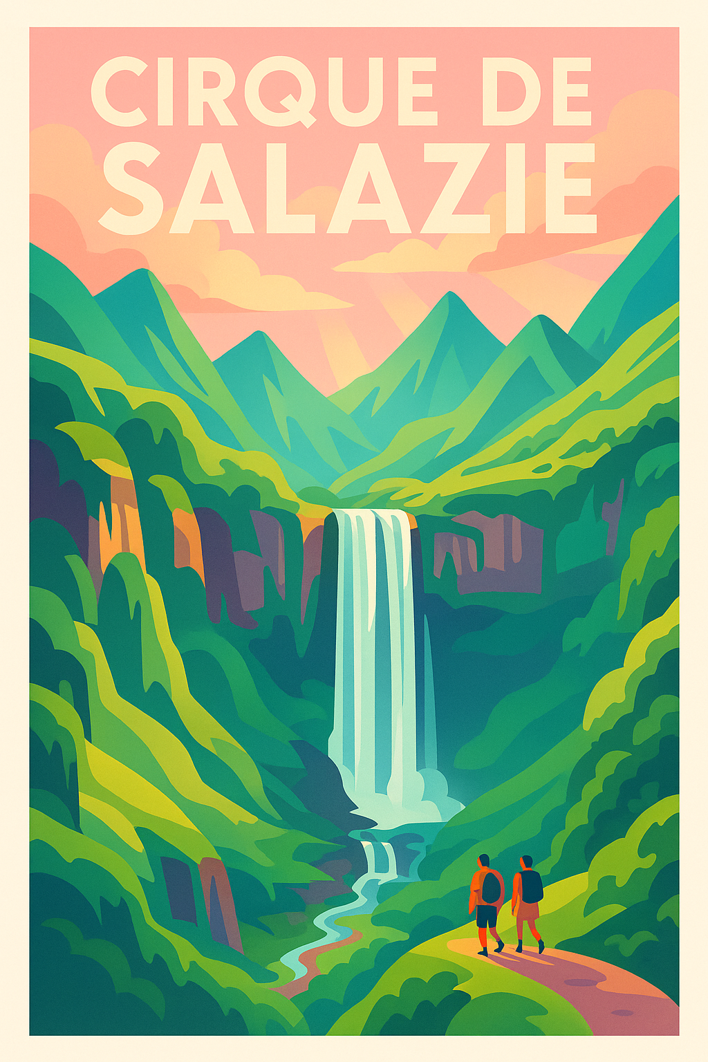 Affiche de Cirque de Salazie - L'écrin de verdure et ses cascades majestueuses