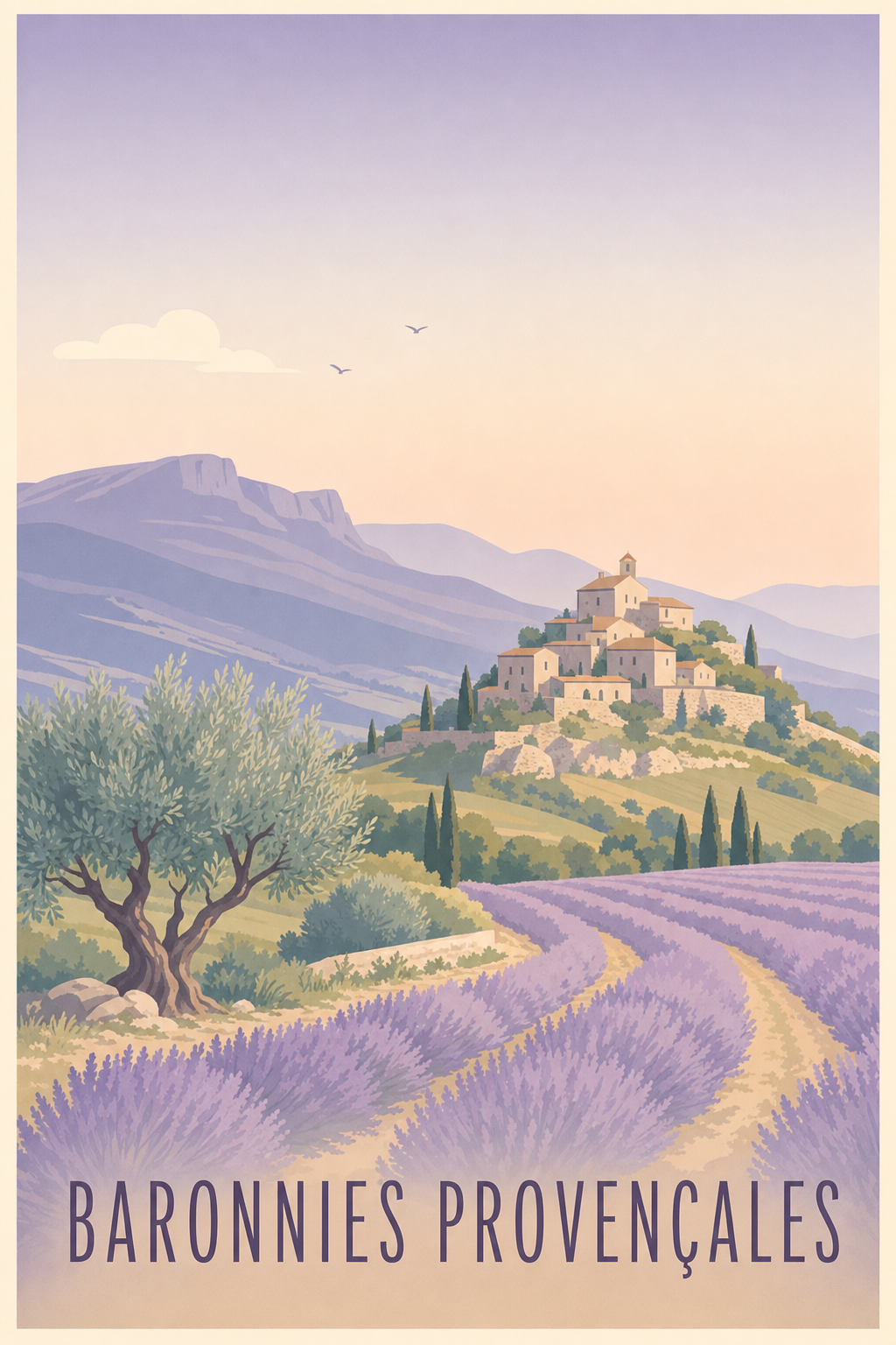 Affiche des Baronnies provençales - Poster de Buis-les-Baronnies