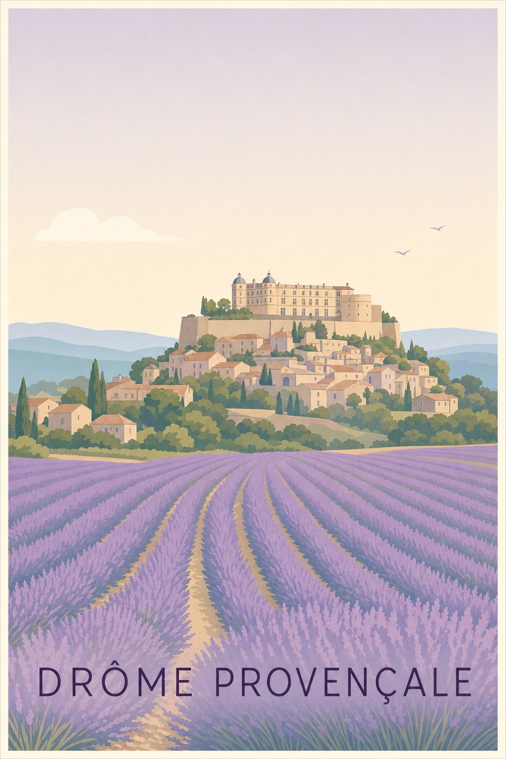 Affiche de la Drôme provençale - Poster de Grignan