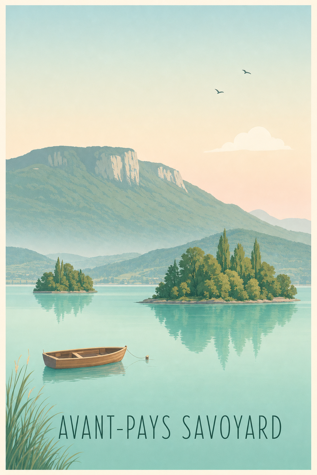 Affiche de l'Avant-pays savoyard - Poster du lac d'Aiguebelette