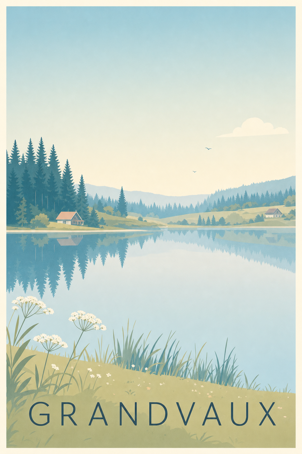 Affiche du Grandvaux - Poster des lacs du Jura