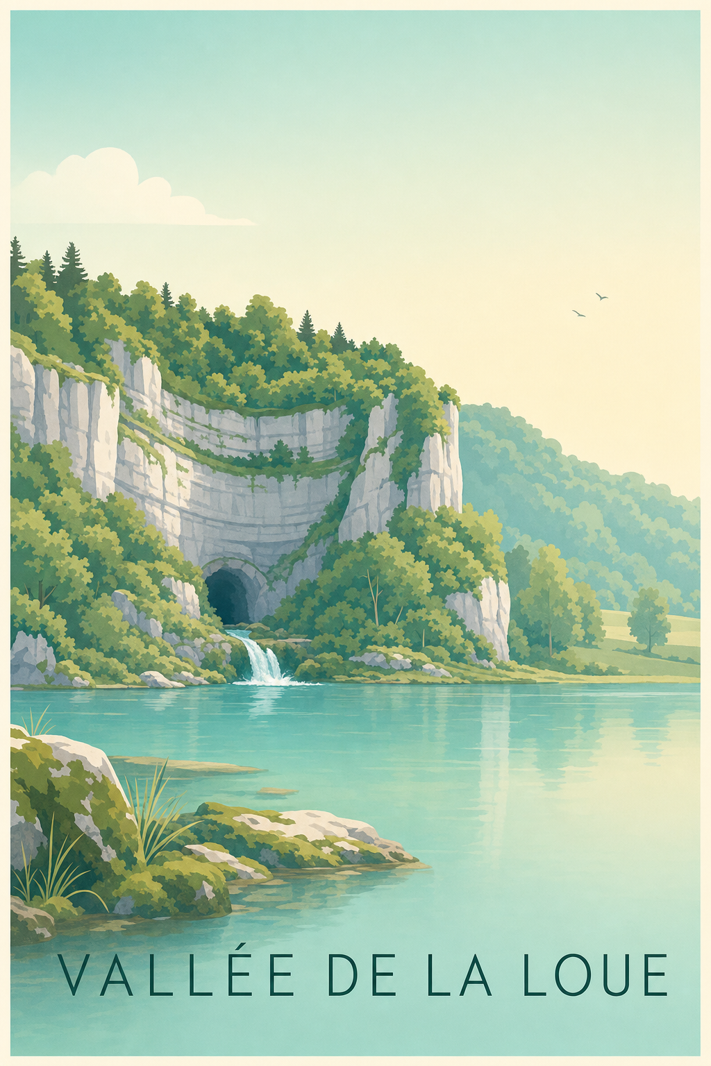 Affiche de la Vallée de la Loue - Poster d'Ornans